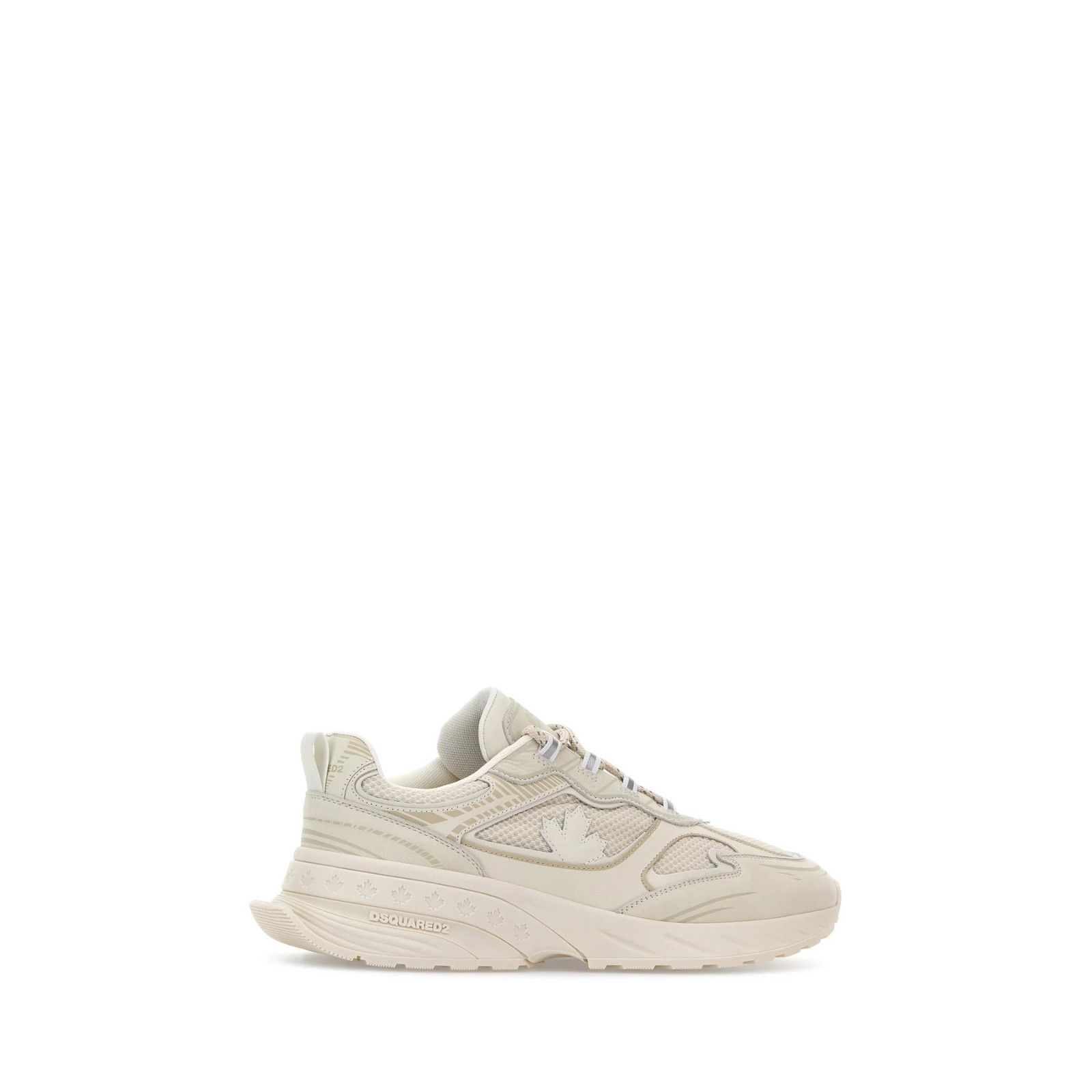 Dsquared2 DSQUARED2 Chalk mesh and leather Sprinter sneakers New (Men' Size US 12 / EU 45 - 3 Thumbnail
