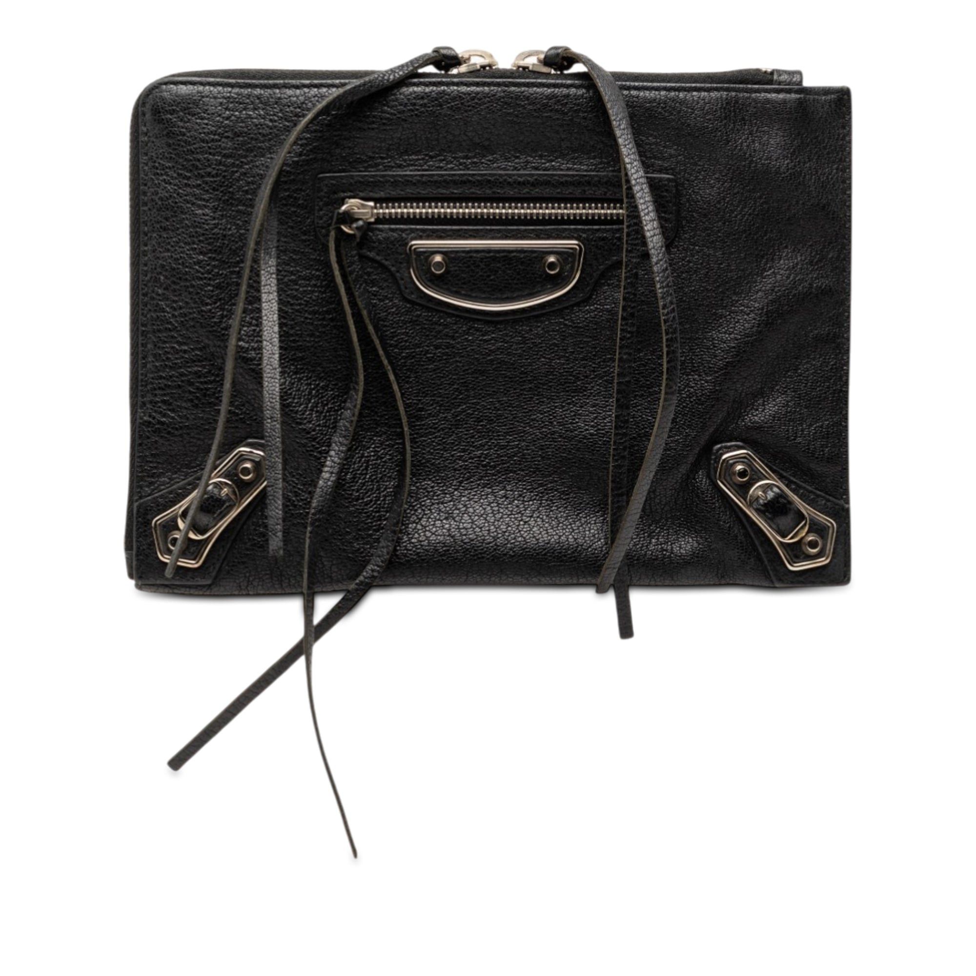 Balenciaga Chevre Motocross Classic Metallic Edge Clutch Size ONE SIZE - 1 Thumbnail