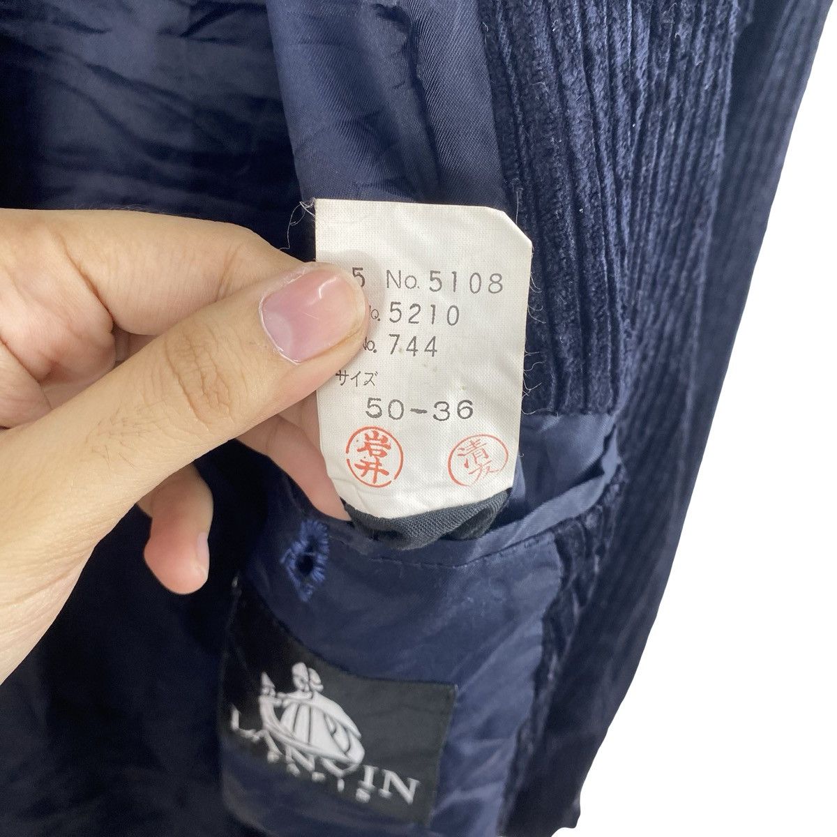 Lanvin Vintage LANVIN PARIS Corduroy Double Breasted Blazer Jacket Size XL / US 12-14 / IT 48-50 - 9 Thumbnail