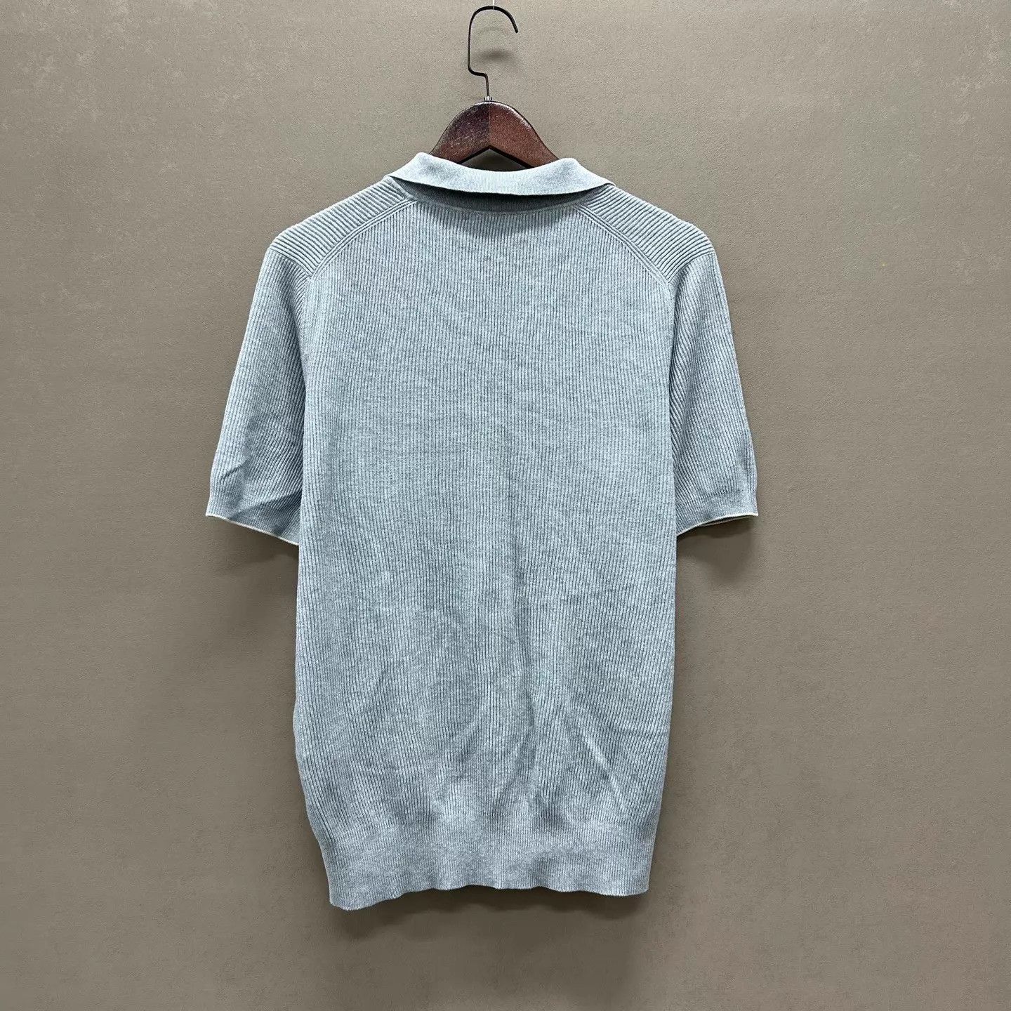 Brunello Cucinelli Brunello Cucinelli 99 New Gray Knit Polo Shirt 50 Size US M / EU 48-50 / 2 - 2 Thumbnail