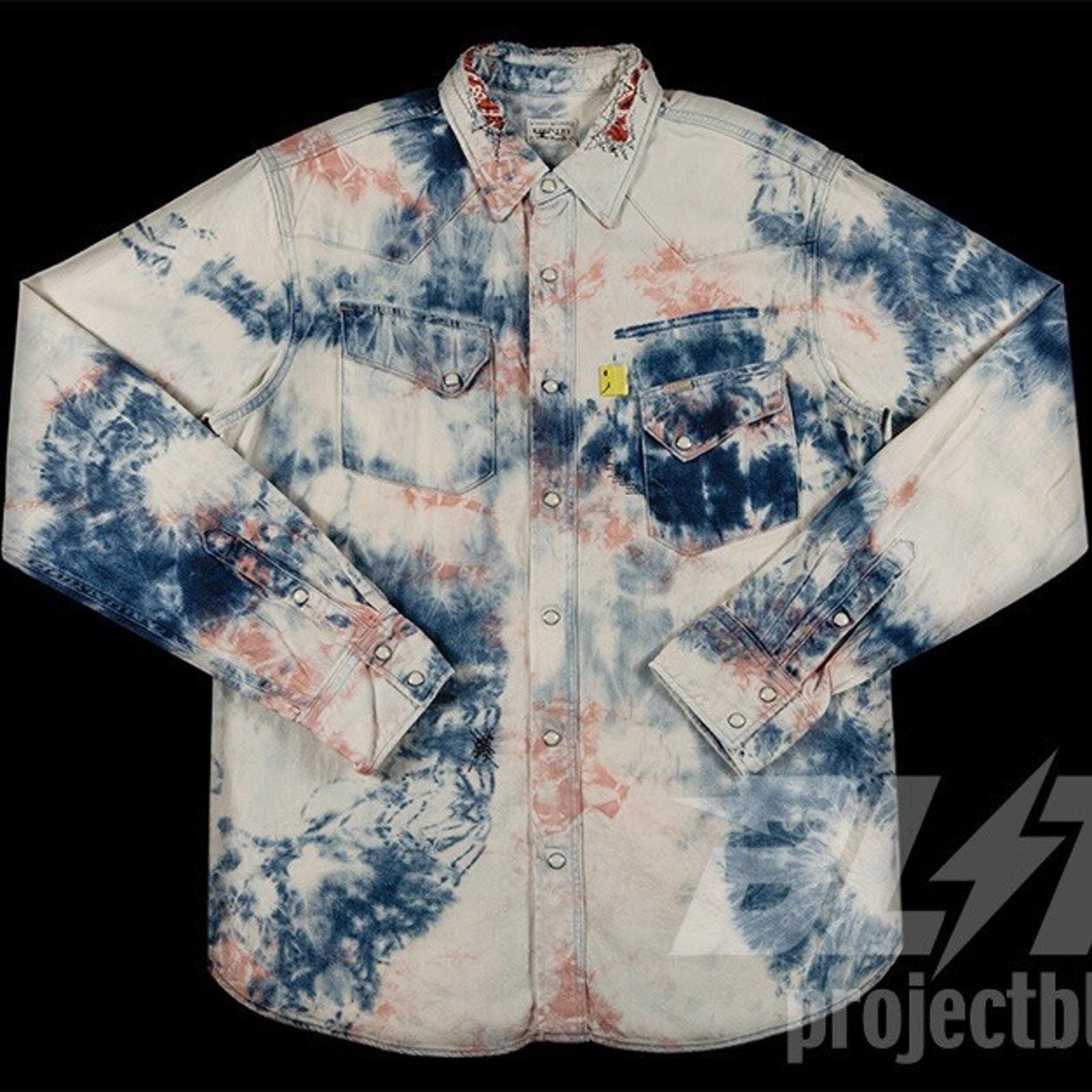 Kapital Kapital 8 oz Denim Western Shirt Ashbury Dyed Indigo Pink 4 Size US XL / EU 56 / 4 - 1 Thumbnail