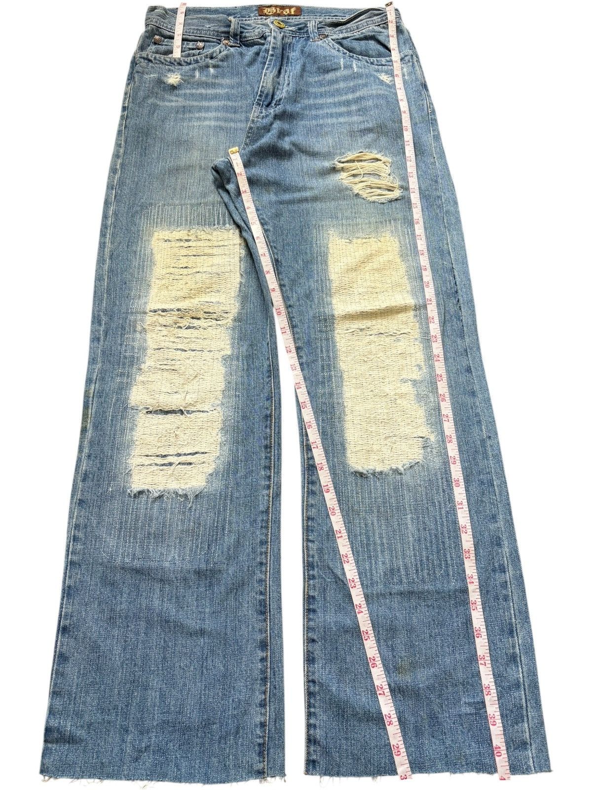 Kapital Vintage Japanese Brand Sashiko Distressed Loose Jeans Size 30" / US 8 / IT 44 - 7 Thumbnail