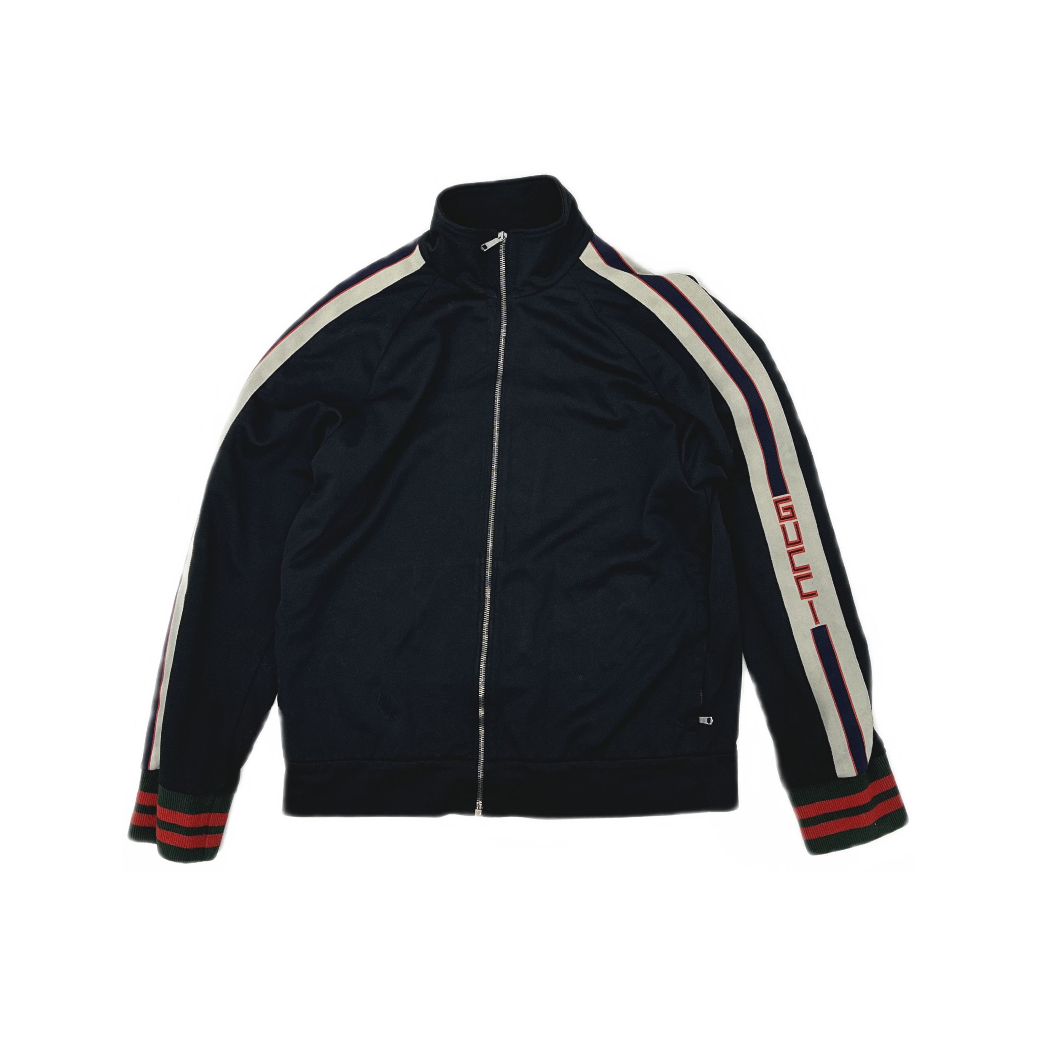 Gucci Gucci Logo Stripe Technical Jersey Track Jacket Size L Size US L / EU 52-54 / 3 - 1 Thumbnail