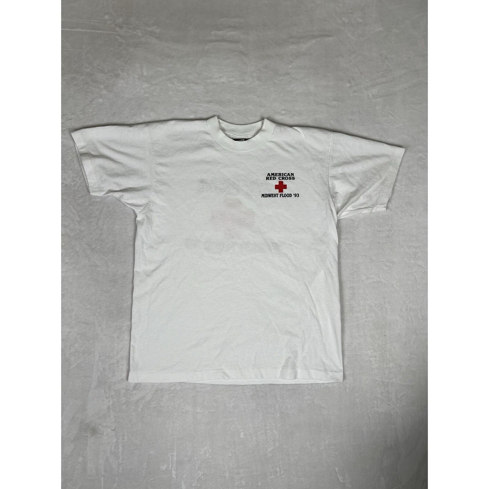 Fruit Of The Loom Vintage American Red Cross Midwest Flood 1993 T-Shirt Size L Size US L / EU 52-54 / 3 - 2 Thumbnail