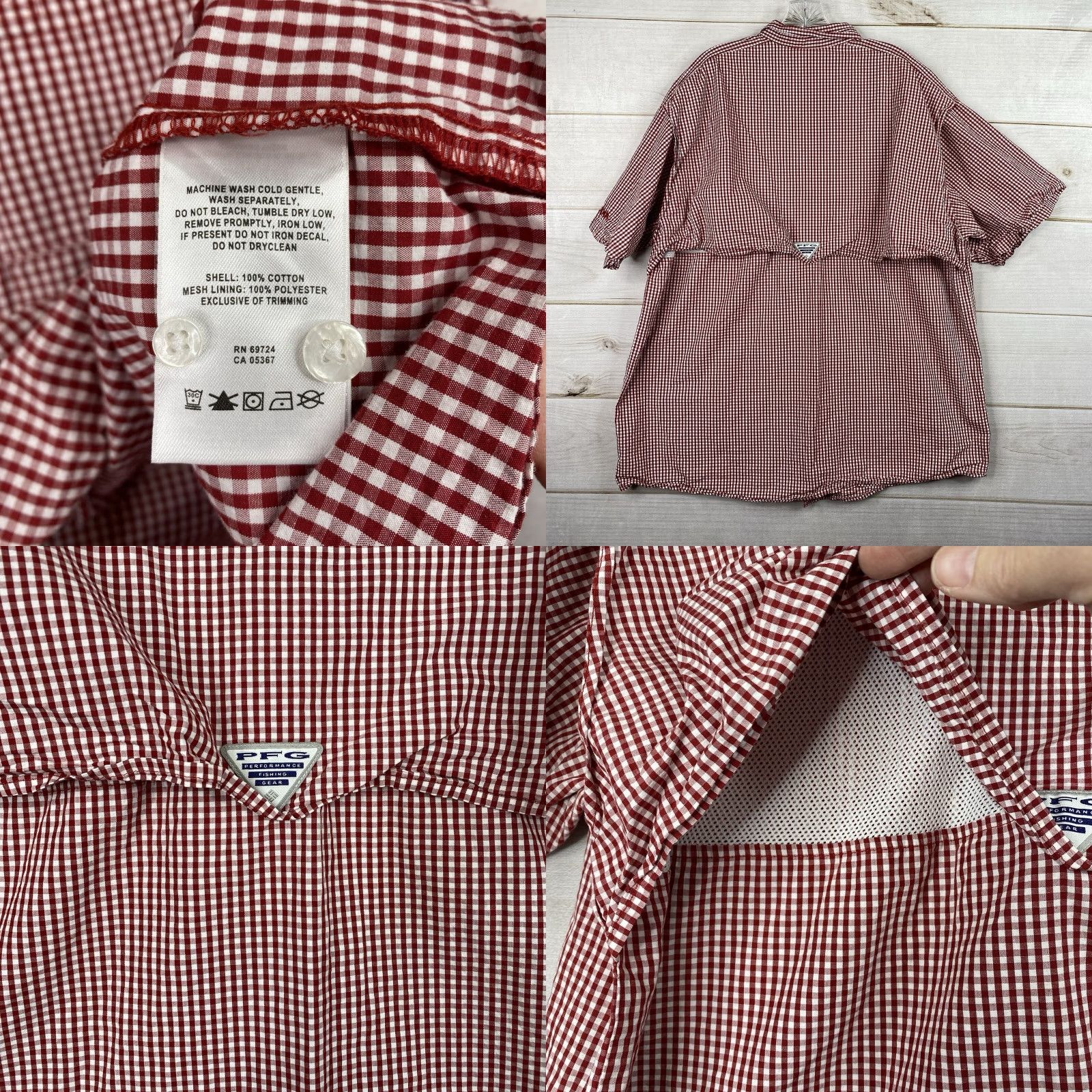 Vintage VINTAGE Columbia PFG Super Bonehead Fishing Shirt Mens XL Red Check Alabama Crimson Tide Size US XL / EU 56 / 4 - 8 Thumbnail