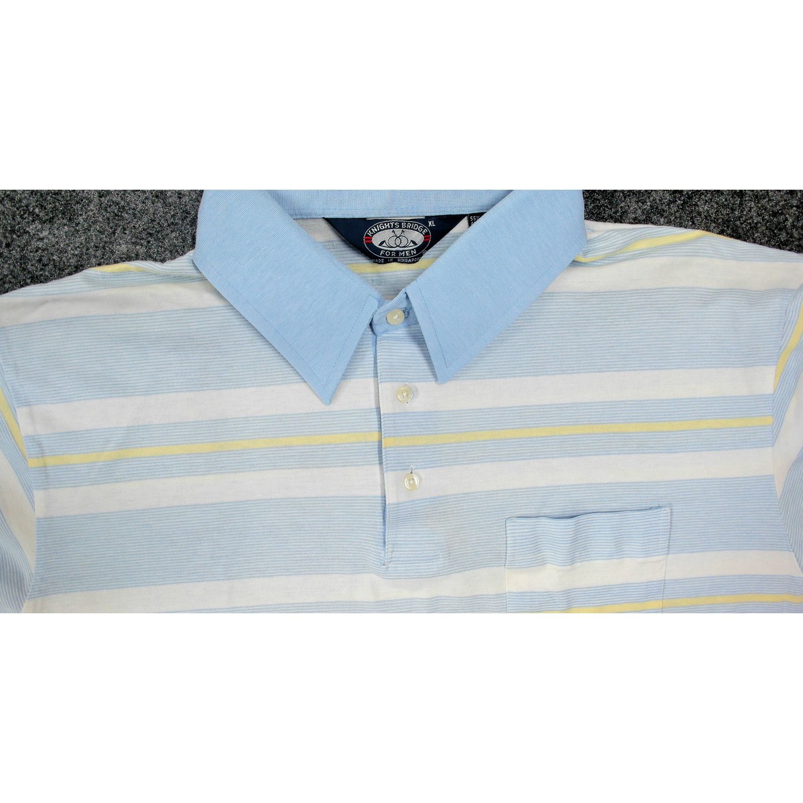 Knightsbridge Vintage Knightsbridge 80s Single Stitch Pastel Striped Polo Size US XL / EU 56 / 4 - 8 Thumbnail