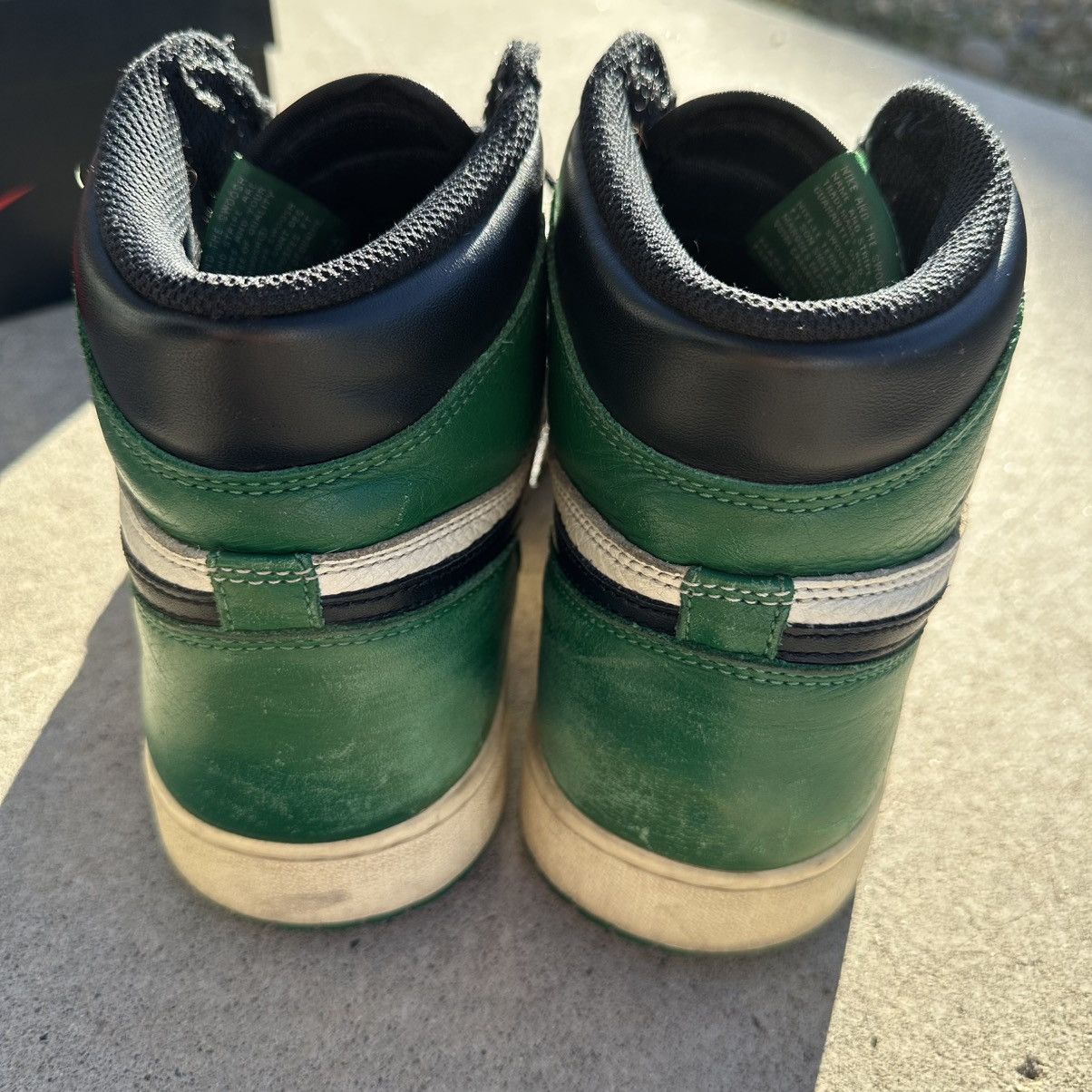 Jordan Brand × Nike × Vintage Air Jordan 1 Retro Pine Green Size US 12 / EU 45 - 4 Thumbnail