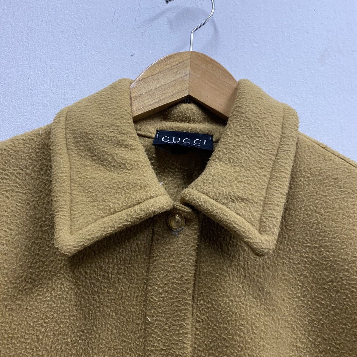 Gucci VINTAGE‼️Gucci Mustard Fleece Overshirt Jacket Size US S / EU 44-46 / 1 - 11 Thumbnail