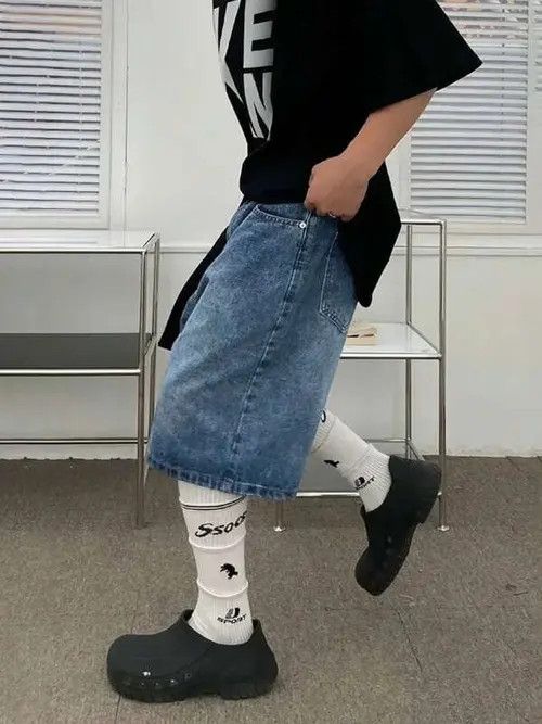 Jean Pants DENIM Jorts shorts jeans vintage Y2k Size US 33 - 4 Thumbnail