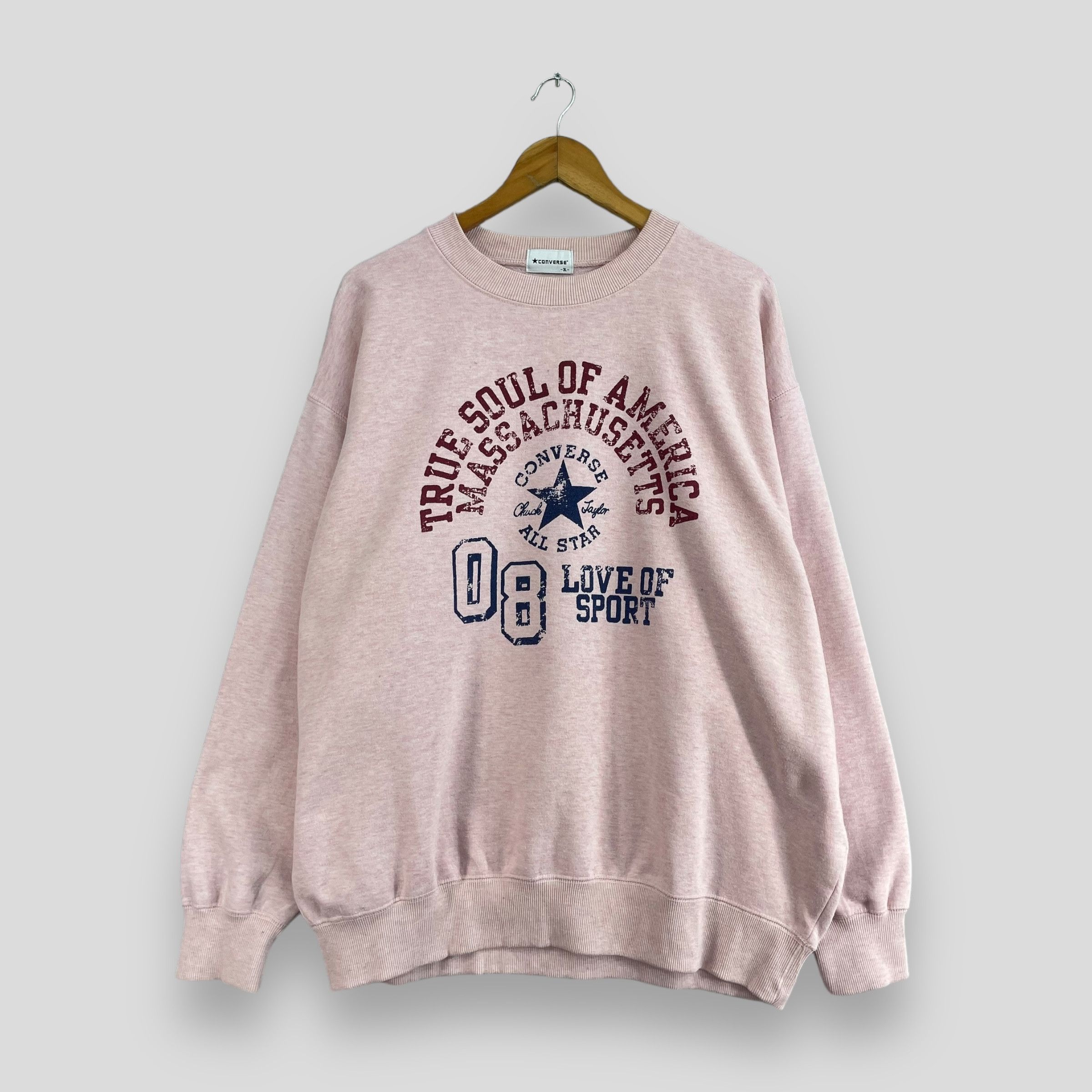 Converse × Vintage Vintage CONVERSE All Star Big Logo Spellout Baggy Sweatshirt Size US XXL / EU 58 / 5 - 1 Thumbnail