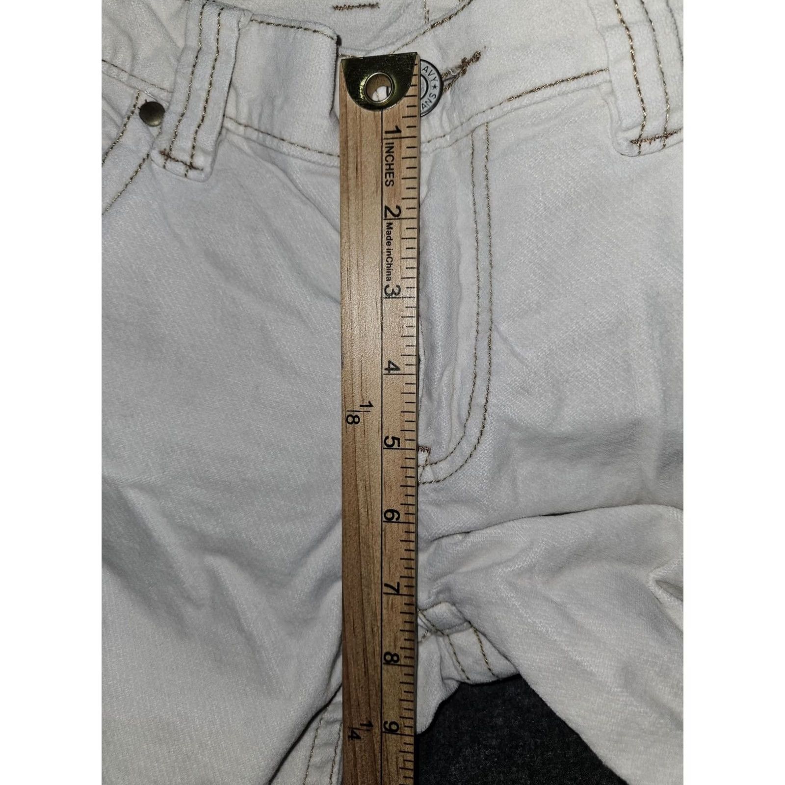 Old Navy VINTAGE Old Navy Jeans Womens 8 White Ultra Low Waist Bootcut Stretch Denim Pants Regular Rise 00s Women Jeans Size 30" / US 8 / IT 44 - 5 Thumbnail