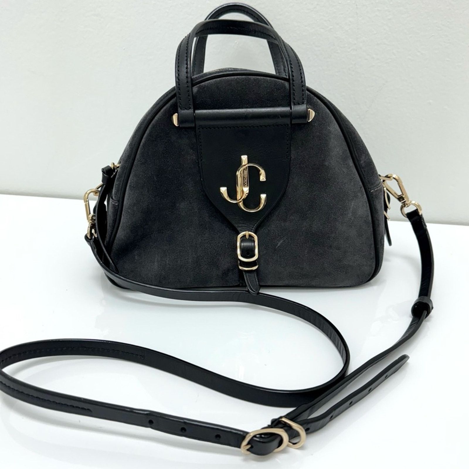Jimmy Choo JIMMY CHOOSE Handbag, Grey Suede, Crossbody Size ONE SIZE - 2 Thumbnail