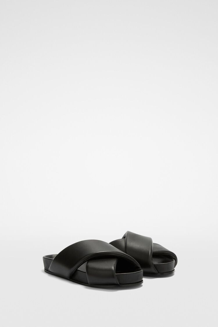 Jil Sander o1w1db10825 Padded Slides in Black Size US 9 / EU 42 - 3 Thumbnail