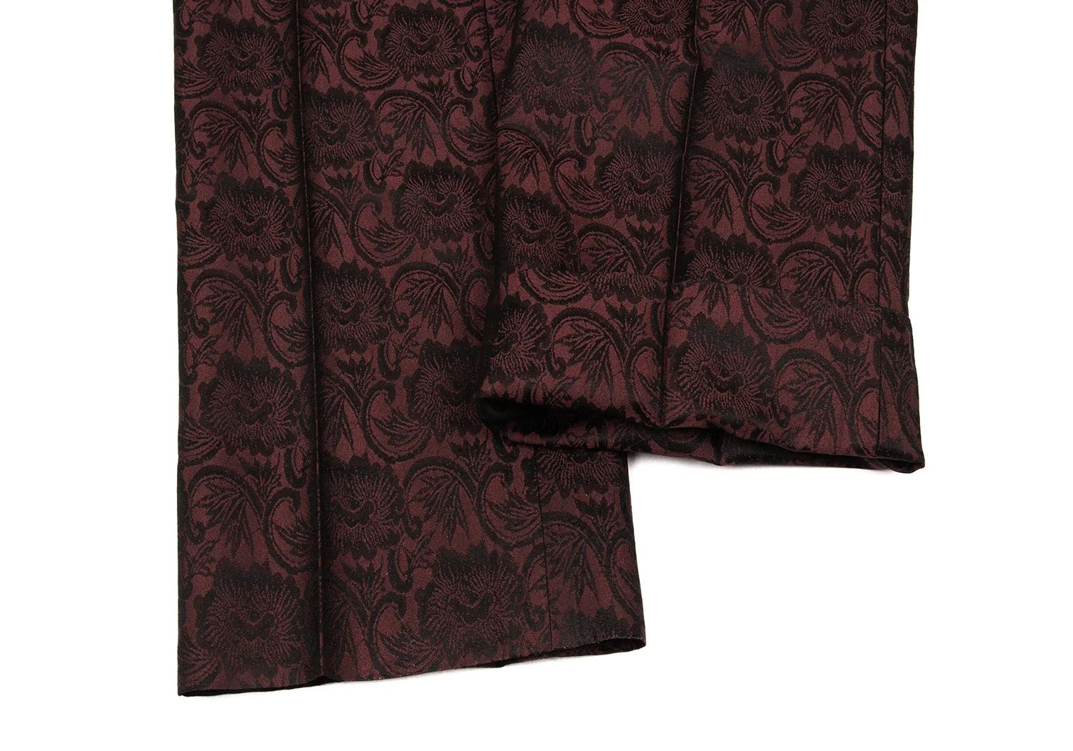Jean Paul Gaultier Damask Jacquard Tapered Pants in Wine, Size 46 Size US 30 / EU 46 - 6 Thumbnail
