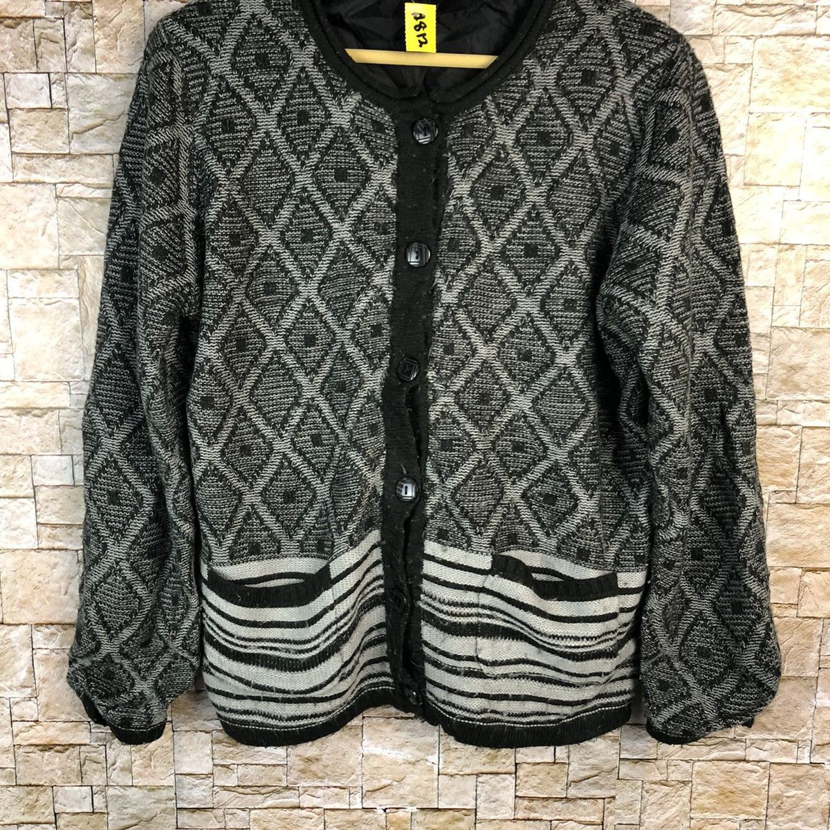 Japanese Brand More Planta Grey Cardigan Knitwear sweater #A812 Size US M / EU 48-50 / 2 - 3 Thumbnail