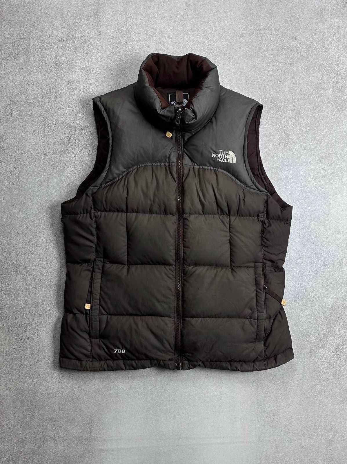 The North Face Vintage Brown The North Face Puffer Down Vest Y2K S Rare Size S / US 4 / IT 40 - 1 Thumbnail