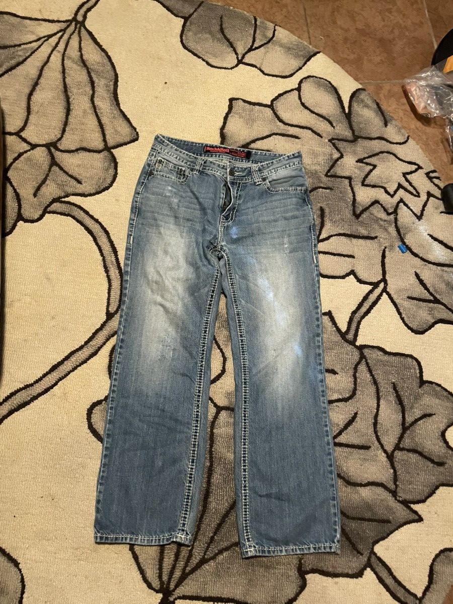 Rock & Republic Rock&Roll jeans cowboy denim double barrel Size US 33 - 2 Thumbnail