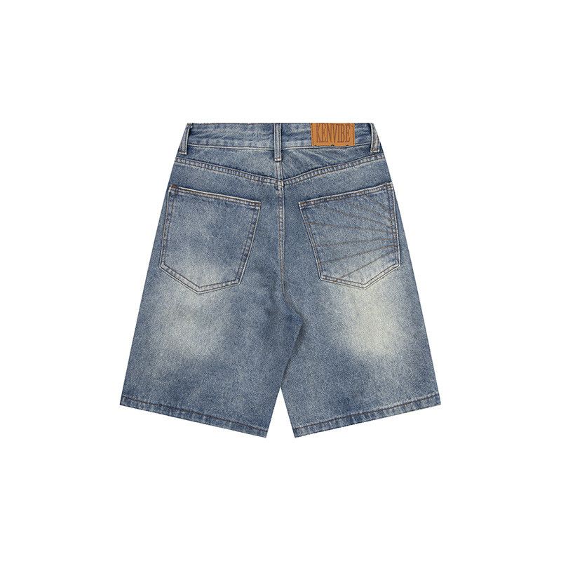 Japanese Brand American patchwork washed distressed workwear denim shorts Size US 32 / EU 48 - 2 Thumbnail