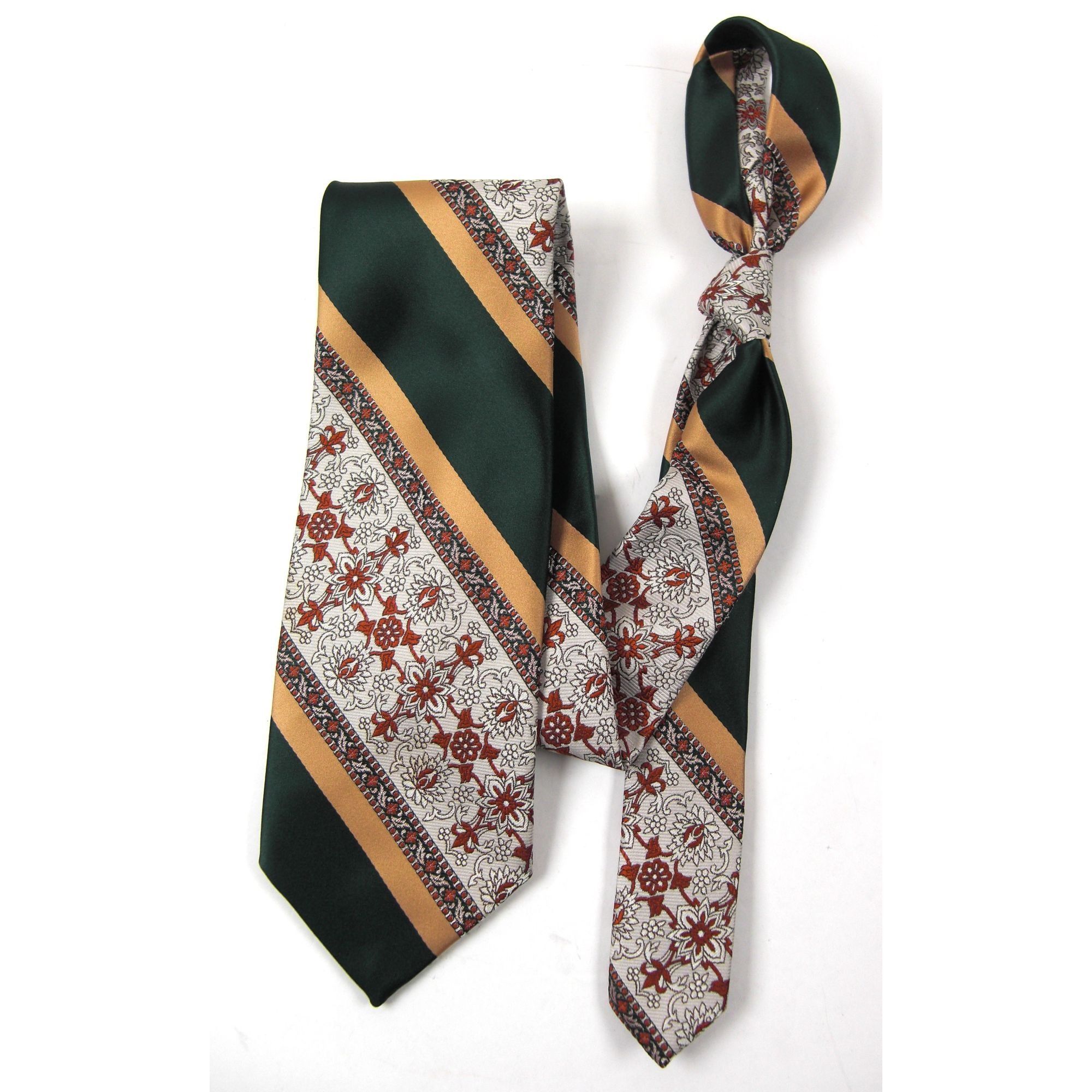 Other Lot of 4 Vintage Men’s Neck Ties – Brown Red Green Assorted Size ONE SIZE - 1 Thumbnail