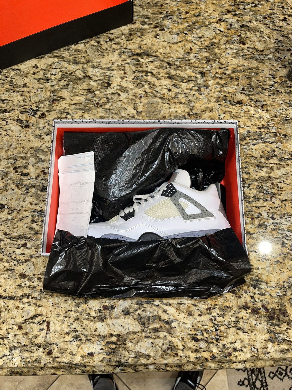 Jordan Brand AIR JORDAN 4 RETRO - White/Black-Cement Grey (2012 Release) Size US 10.5 / EU 43-44 - 14 Thumbnail