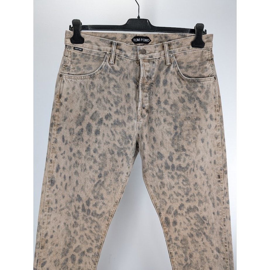 Tom Ford o1rshd1 Denim Pant in Aged Leopard Size US 33 - 3 Thumbnail