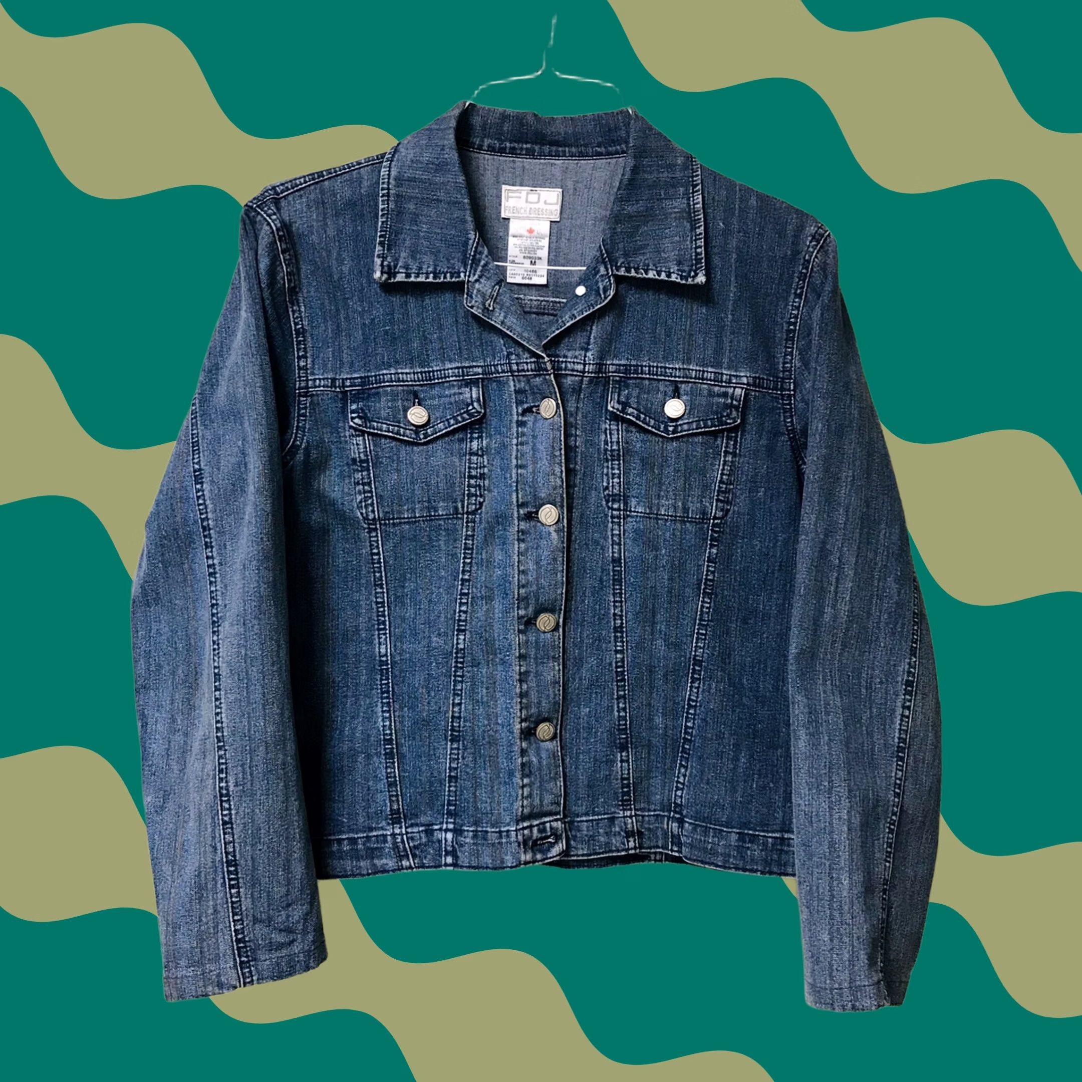 Denime FDJ French Dressing Women Stretch Multicolor Denim Jean Jacket M Jacket Womens Jean Cropped? Size 32" / US 10 / IT 46 - 1 Thumbnail