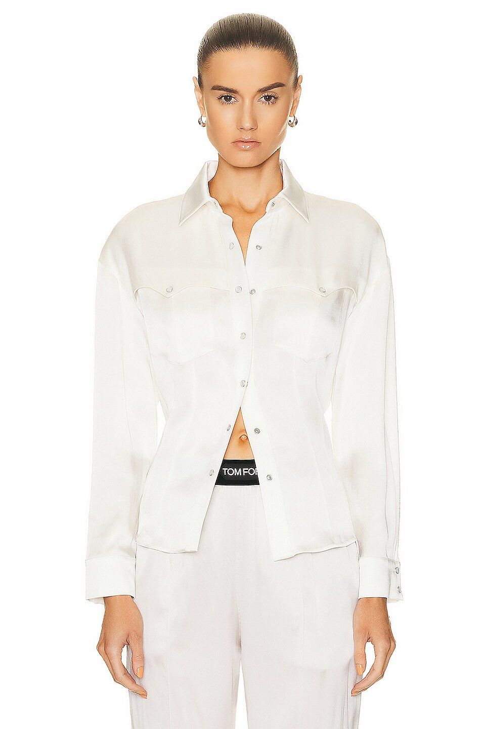 Tom Ford o1w1db10225 CAD026 Shirt in White Size S / US 4 / IT 40 - 1 Thumbnail