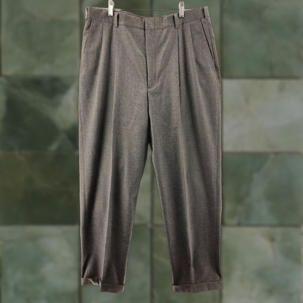 Hart Schaffner Marx VINTAGE Hart Schaffner Marx Classic Suit Pants Mens 36 Gray 100% Wool Flat Front 80s 90s Size 36R - 1 Thumbnail