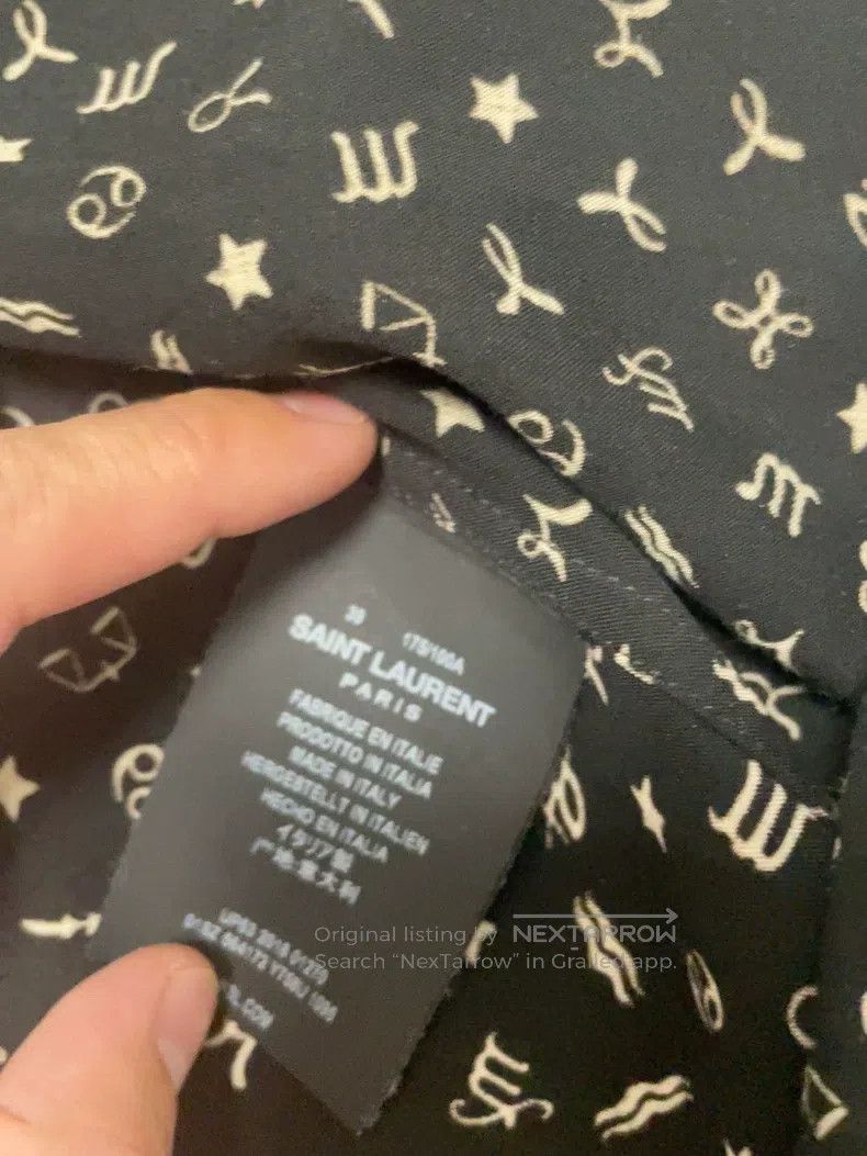 Saint Laurent Paris Saint Laurent Paris Size 39 Zodiac Shirt i Size US S / EU 44-46 / 1 - 3 Thumbnail