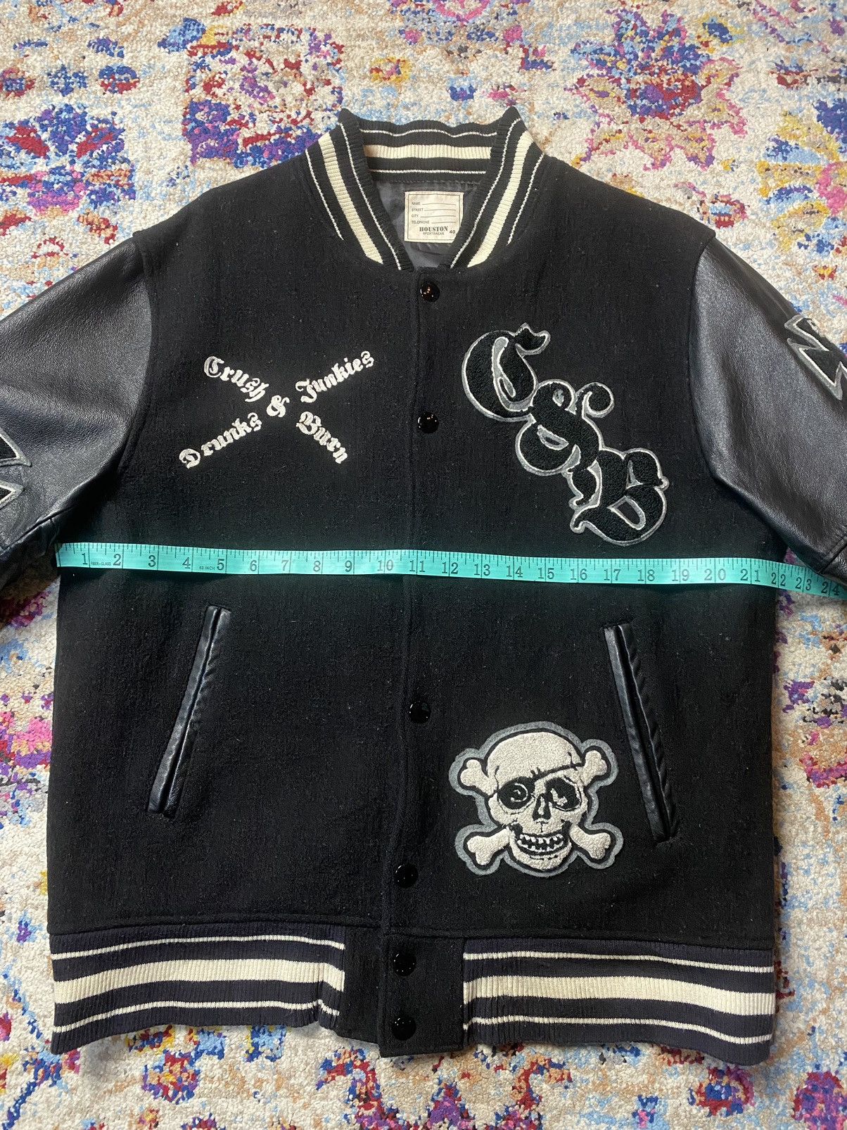 Japanese Brand Vintage 90s Crush & Burn Full Grain Leather Bomber Jackets Size US L / EU 52-54 / 3 - 12 Thumbnail