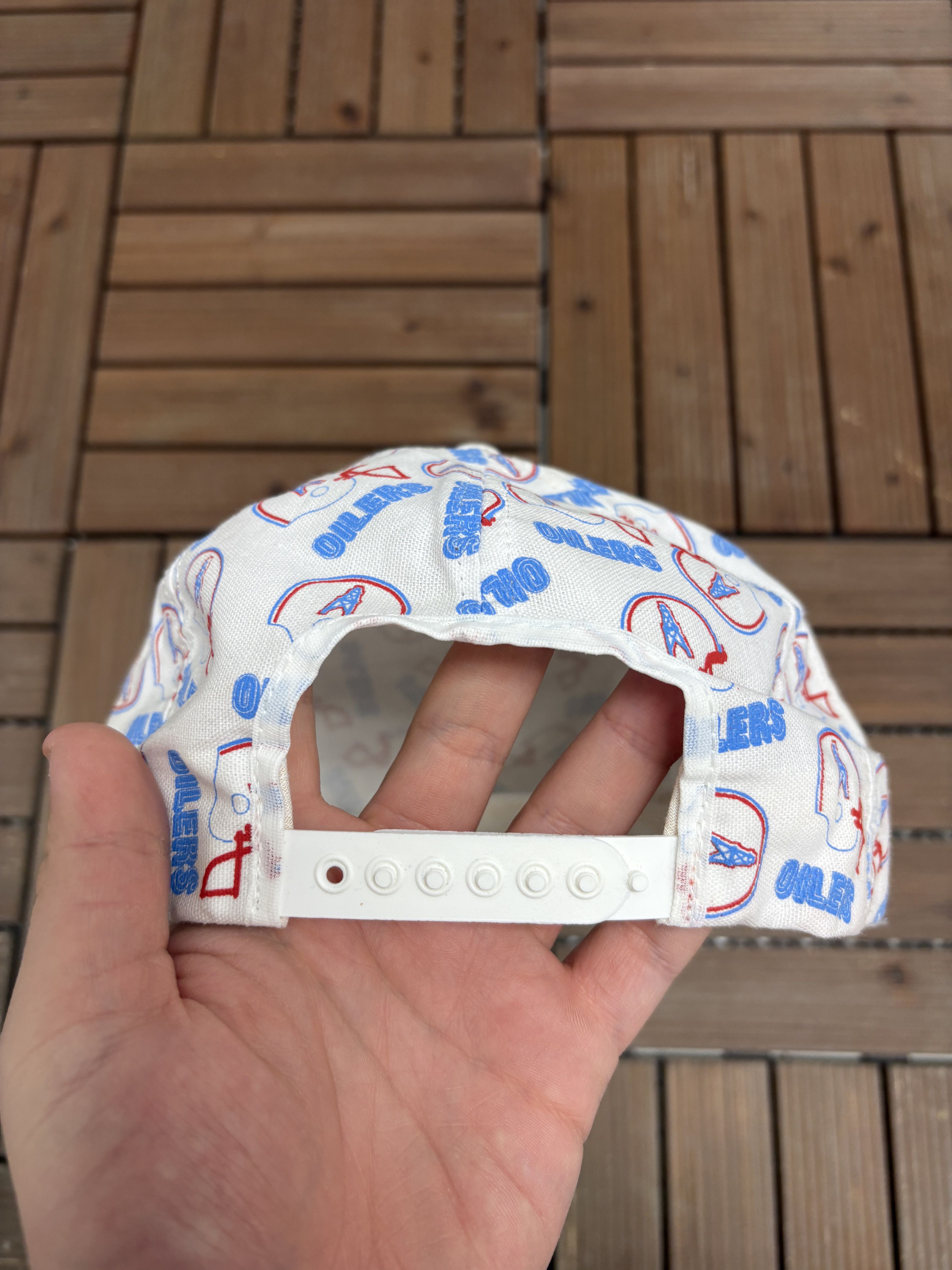 Vintage Houston Oilers Helmet AOP Vintage White Snap BackHat Size ONE SIZE - 5 Thumbnail