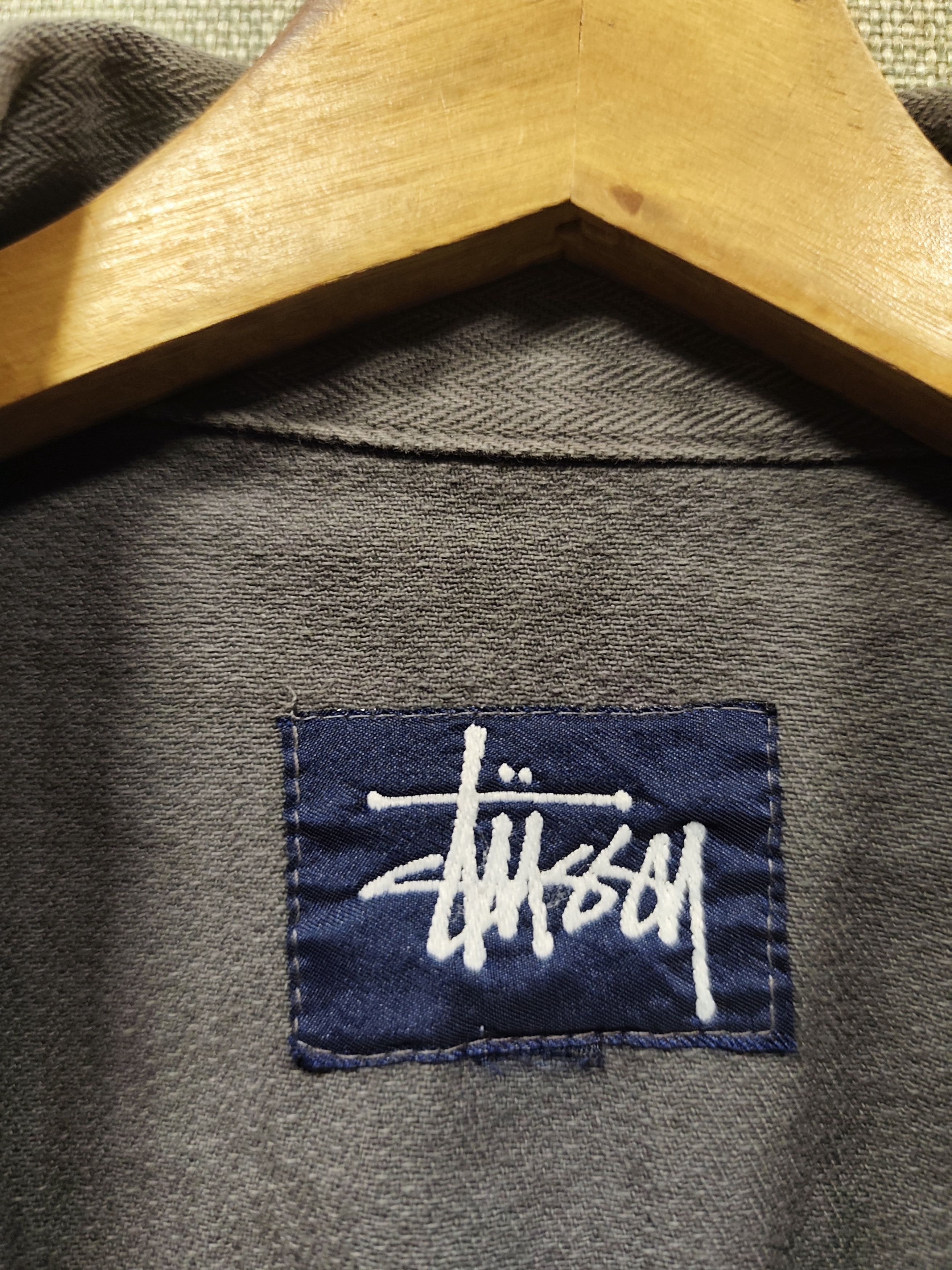 Stussy Vintage Stussy Denim work wear jacket Distressed Size US L / EU 52-54 / 3 - 7 Thumbnail