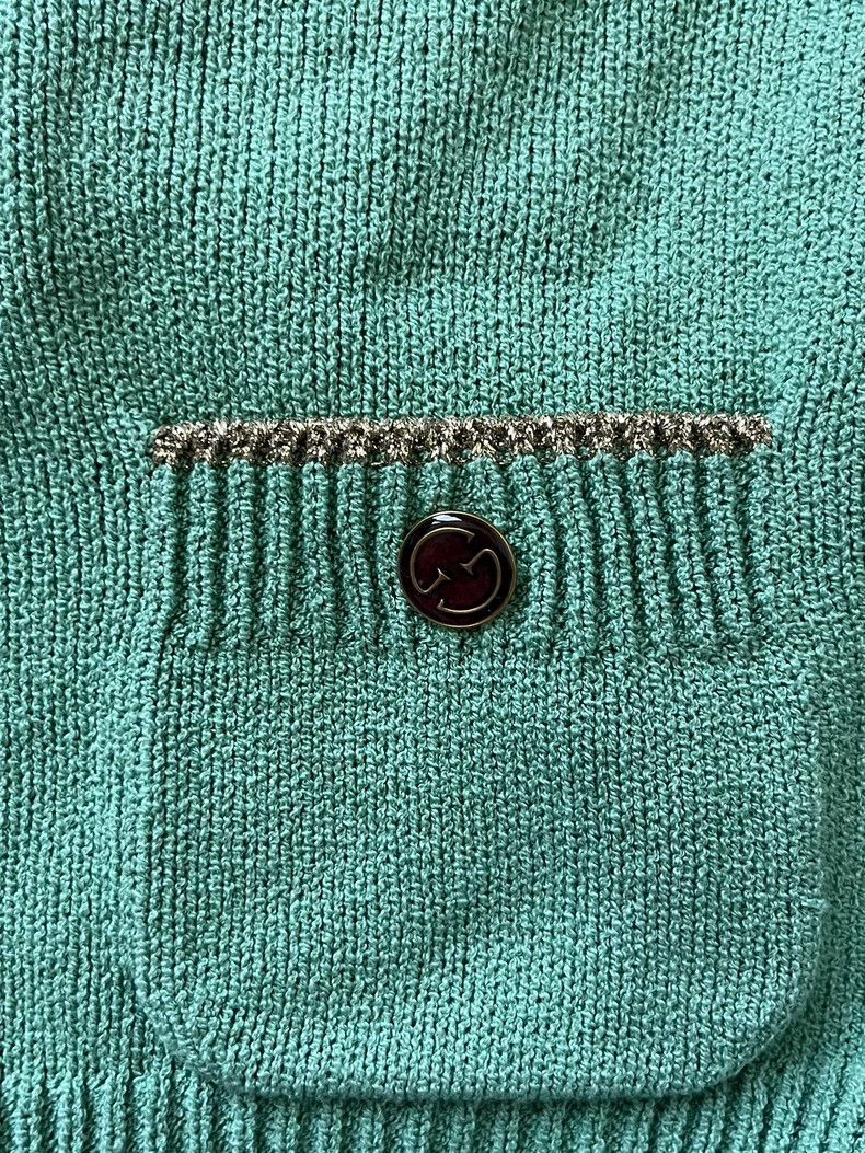 Gucci Gucci FW22 Solid Green Cardigan Size US XS / EU 42 / 0 - 4 Thumbnail