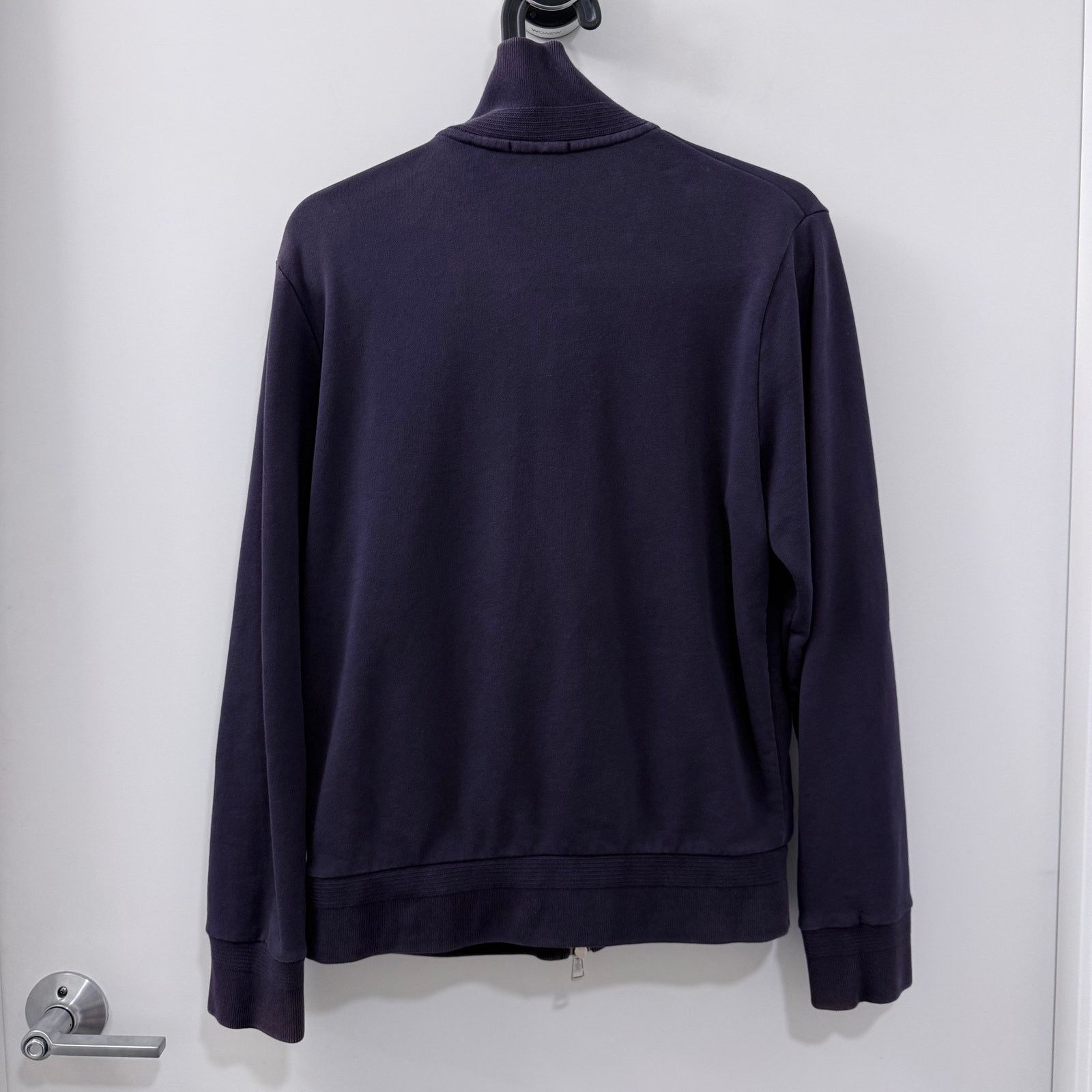 Moncler Moncler Navy Cotton Zip Hoodie with Logo Patch (Size M) Size US M / EU 48-50 / 2 - 2 Thumbnail