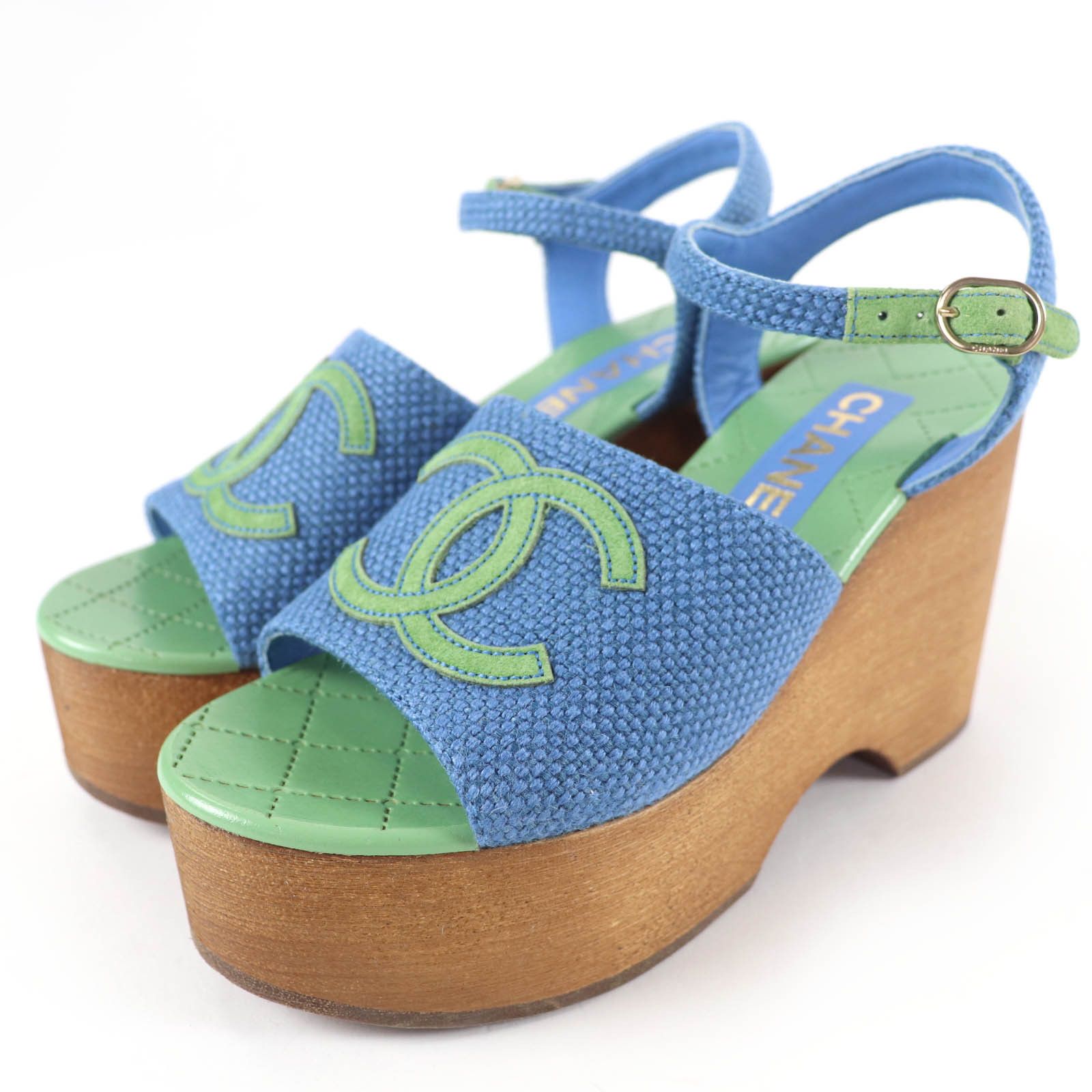 Chanel Chanel Chanel COCO Mark Wedge Sandals Others Shoes DUTY FREE for USA Size ONE SIZE - 1 Thumbnail