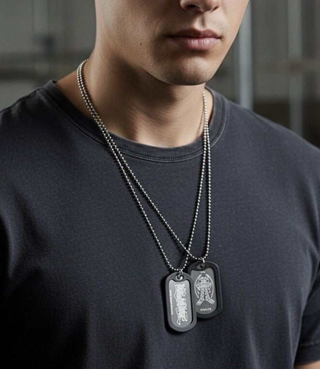 Other Vintage Yu-Gi-Oh! Summoned Skull Dog Tag Necklace Size ONE SIZE - 1 Thumbnail