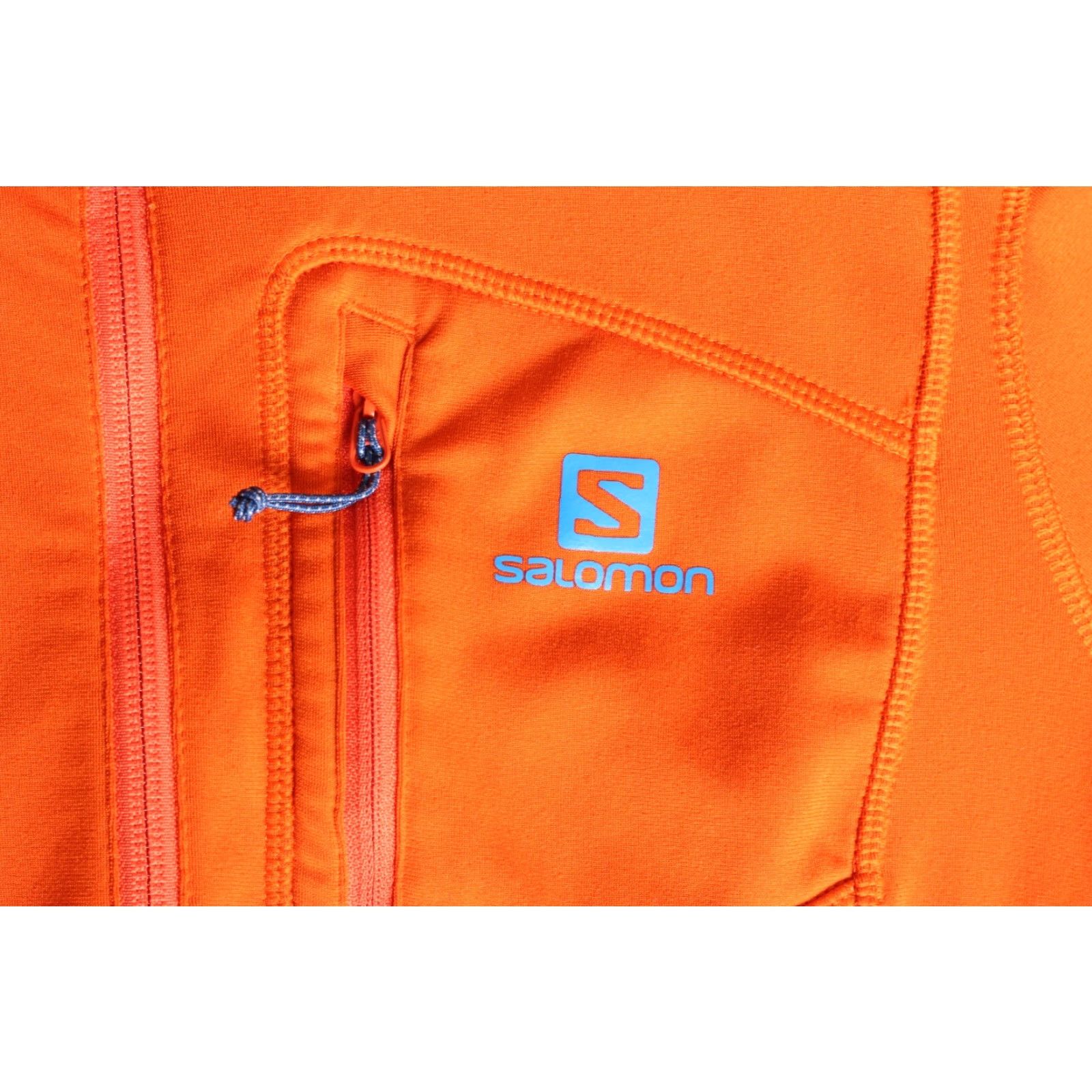 Salomon Salomon Acti Therm Fleece Sweatshirt Men L Orange Logo Zip Full Zip Sweatshirt Mens Regular Size L Size US L / EU 52-54 / 3 - 4 Thumbnail
