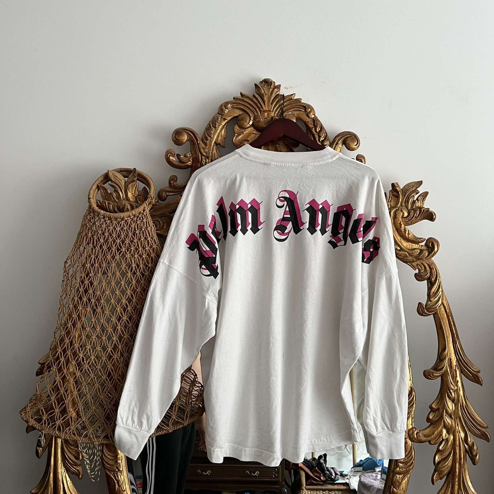 Palm Angels Palm Angels White Long Sleeve with multicolour logo Size US M / EU 48-50 / 2 - 1 Thumbnail