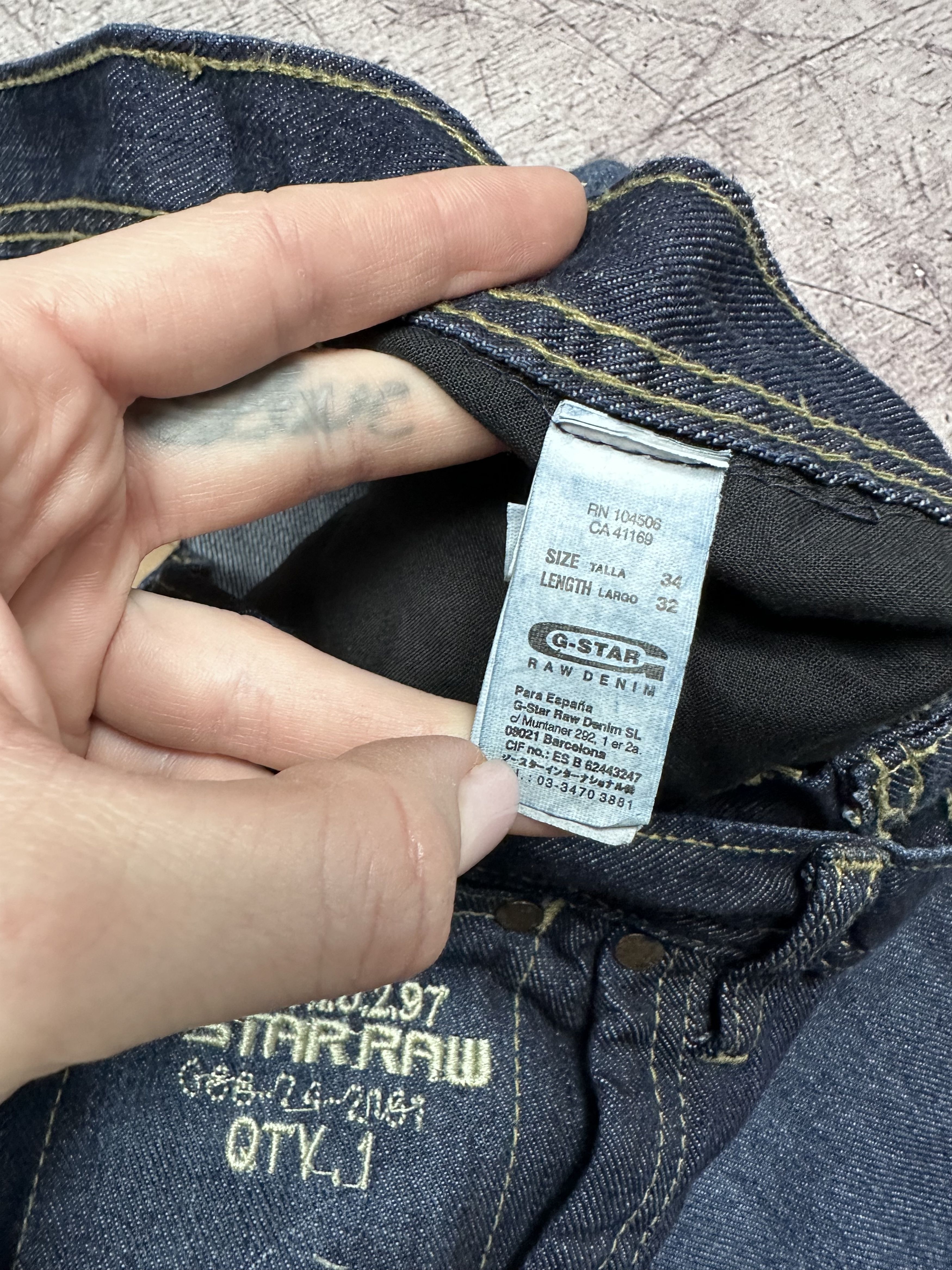 G-Star G Star Raw Heritage Embro Mens Denim Pants Jeans Size US 34 / EU 50 - 8 Thumbnail
