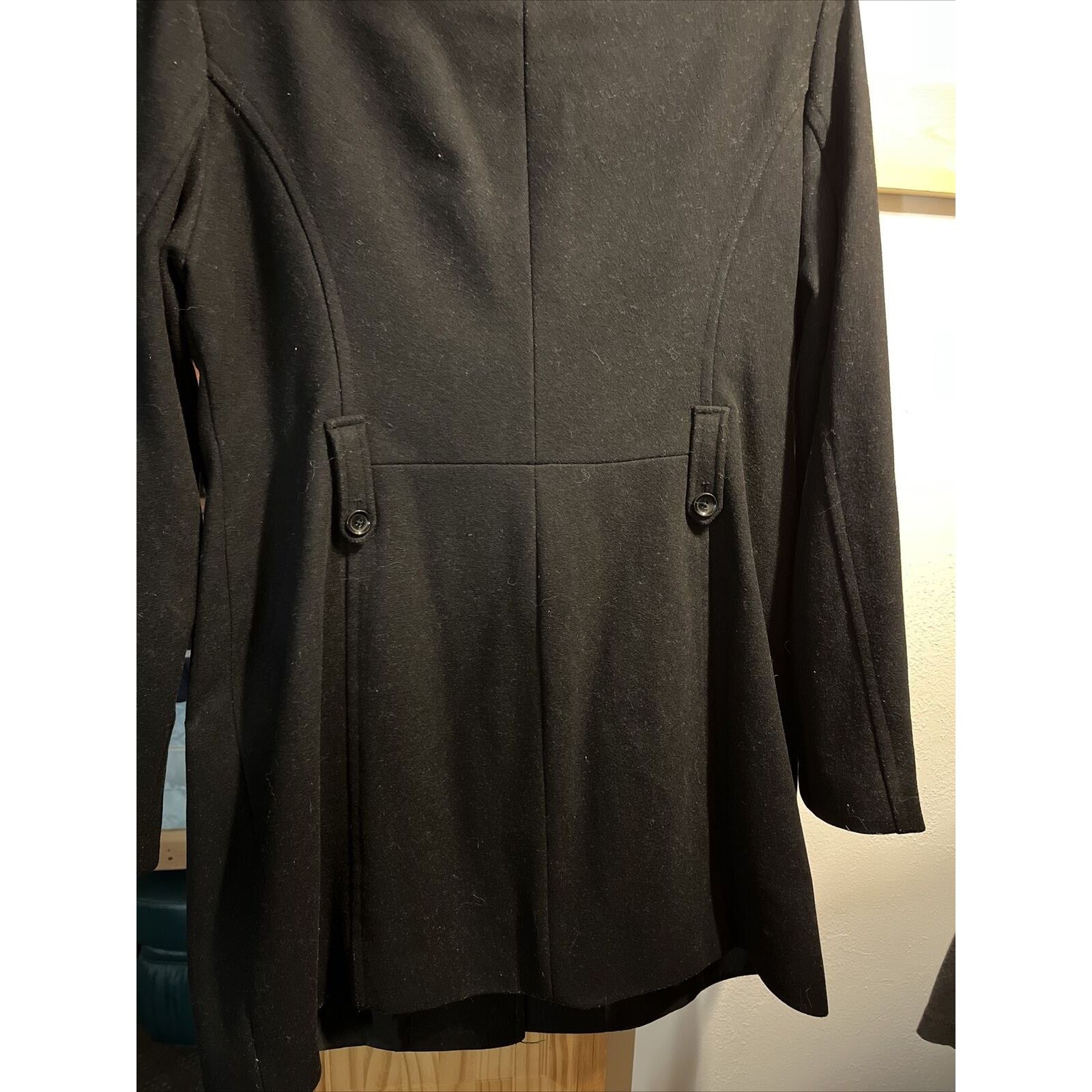 Michael Kors Michael Kors Women’s Size 10 M Black Wool LS Button Coat Size L / US 10 / IT 46 - 14 Thumbnail