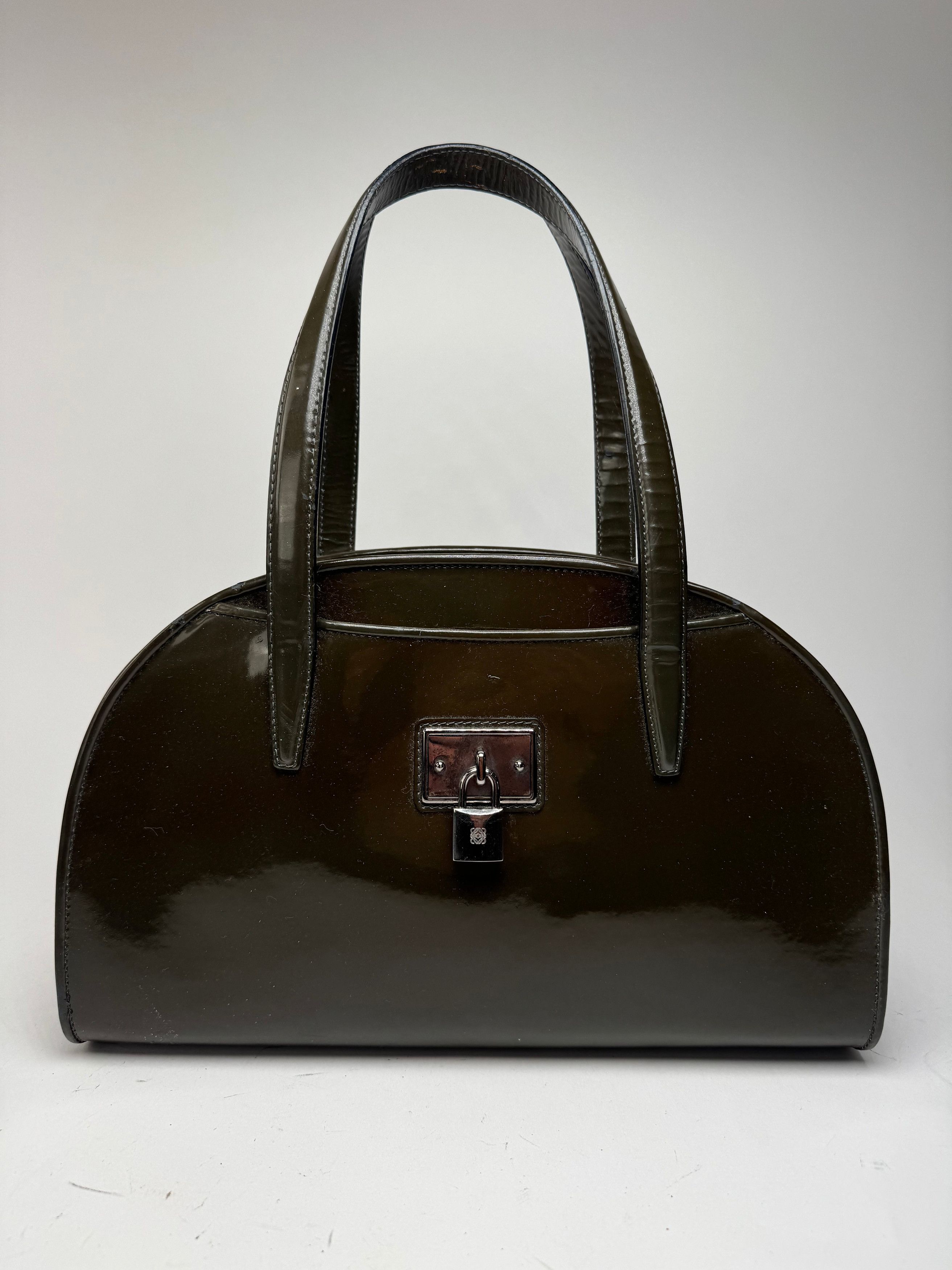 Loewe Vintage Patent Leather Bag Green Size ONE SIZE - 1 Thumbnail