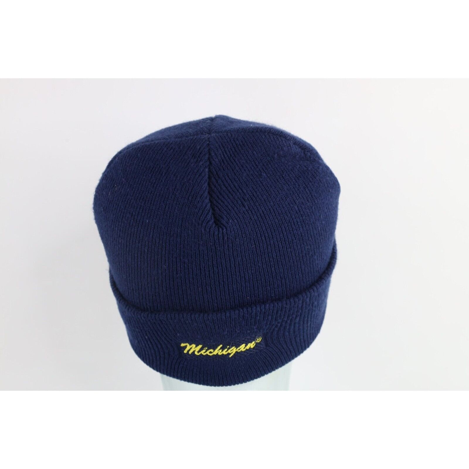 Vintage Vintage 90s Block M University of Michigan Winter Beanie Size ONE SIZE - 3 Thumbnail