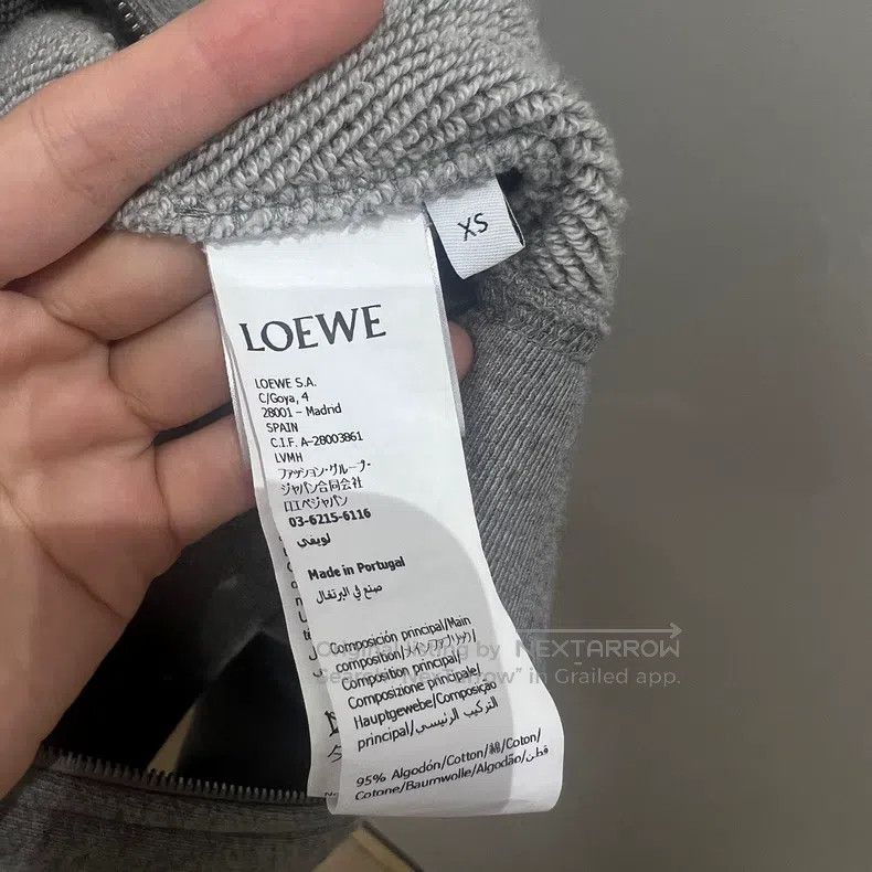 Loewe Loewe Grey Logo Zip-Up Hoodie Jacket Size XS / US 0-2 / IT 36-38 - 6 Thumbnail