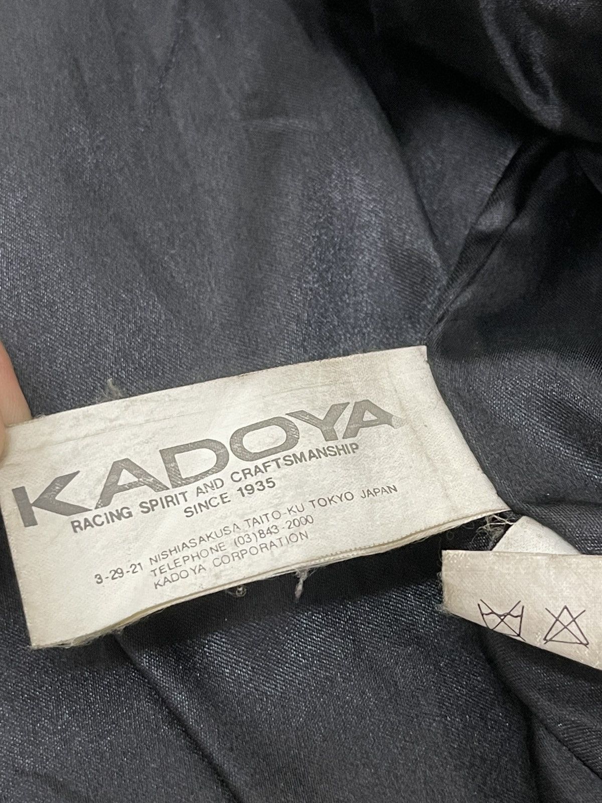 Kadoya Vtg Kadoya Akira Leather Jacket Cowhide Double Collar 2🟦 Size US L / EU 52-54 / 3 - 24 Thumbnail