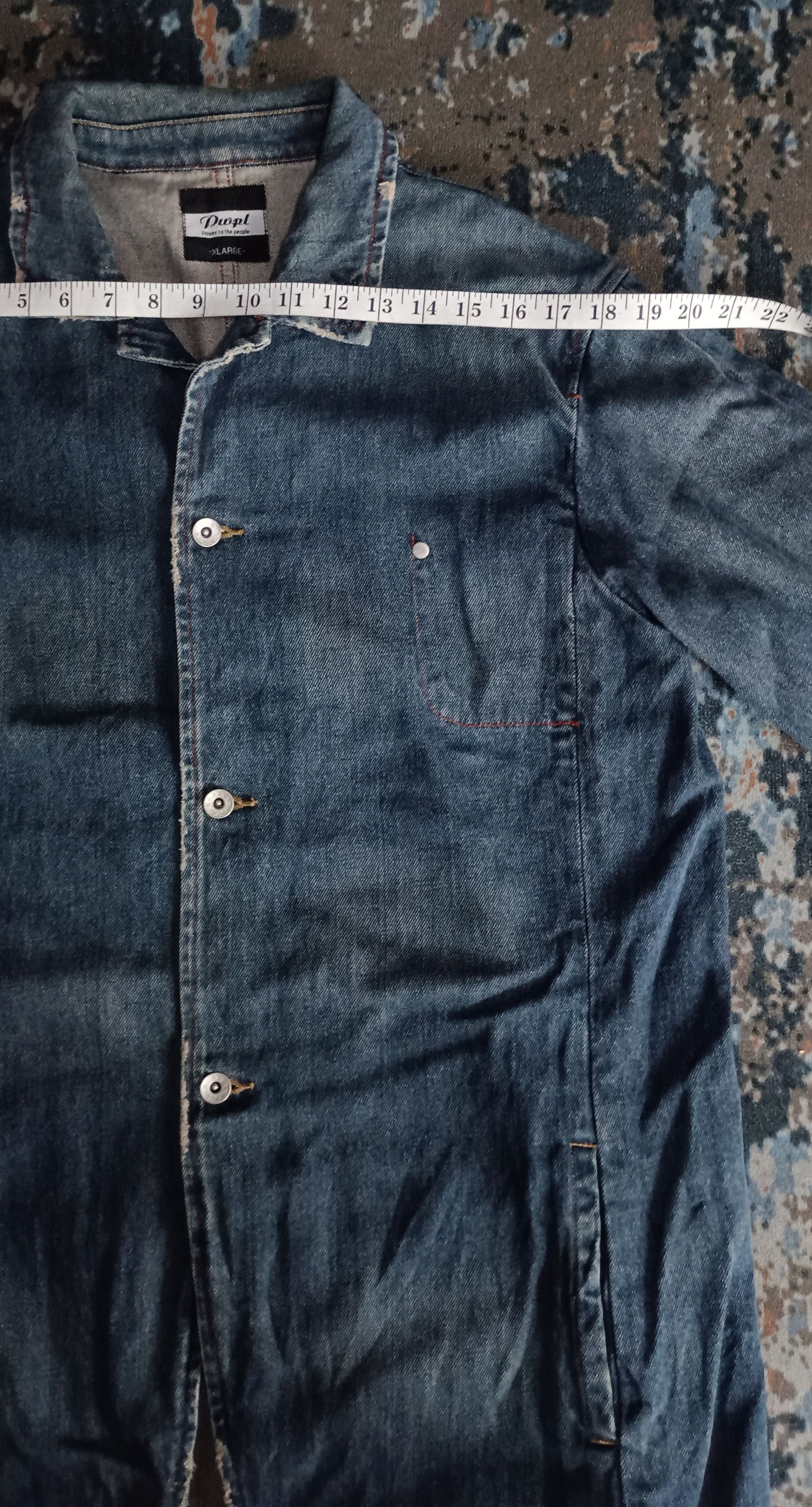 Japanese Brand Vintage🔥 Power Of The People Distresed Denim Jacket Size US M / EU 48-50 / 2 - 16 Thumbnail