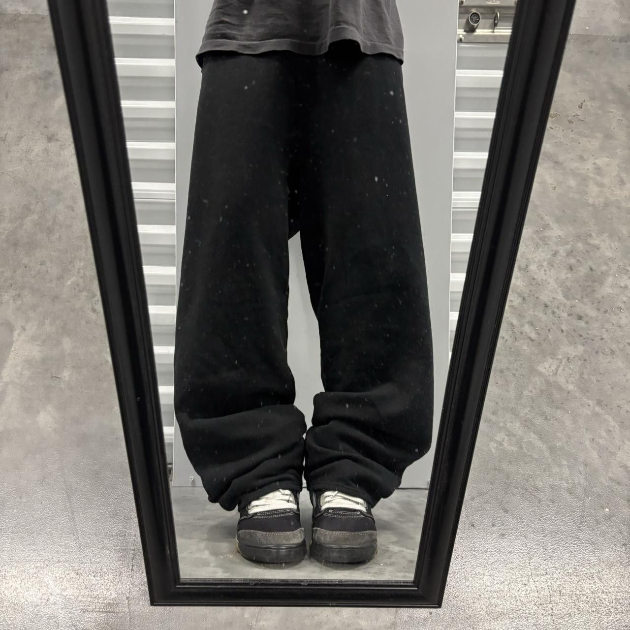 Japanese Brand × Vintage Crazy Vintage Y2K/2000s Baggy Black Skater Essential Sweatpants! Size US 36 / EU 52 - 1 Thumbnail