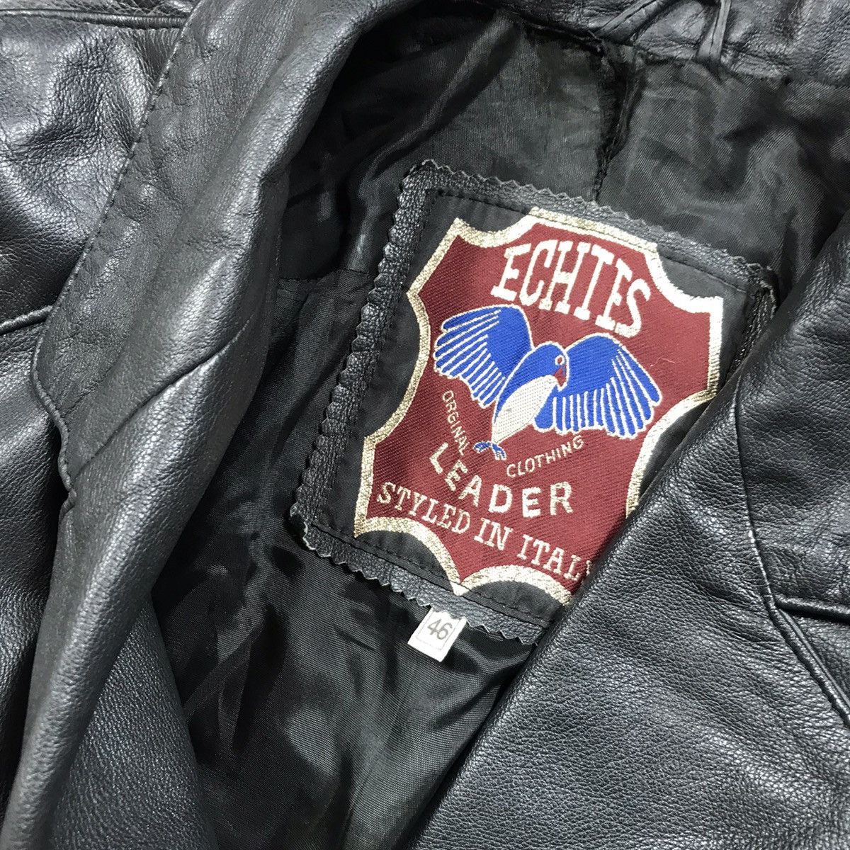 Vintage Vintage 90s Faded Black Leather Jacket Streetwear Relaxed M Size M / US 6-8 / IT 42-44 - 7 Thumbnail