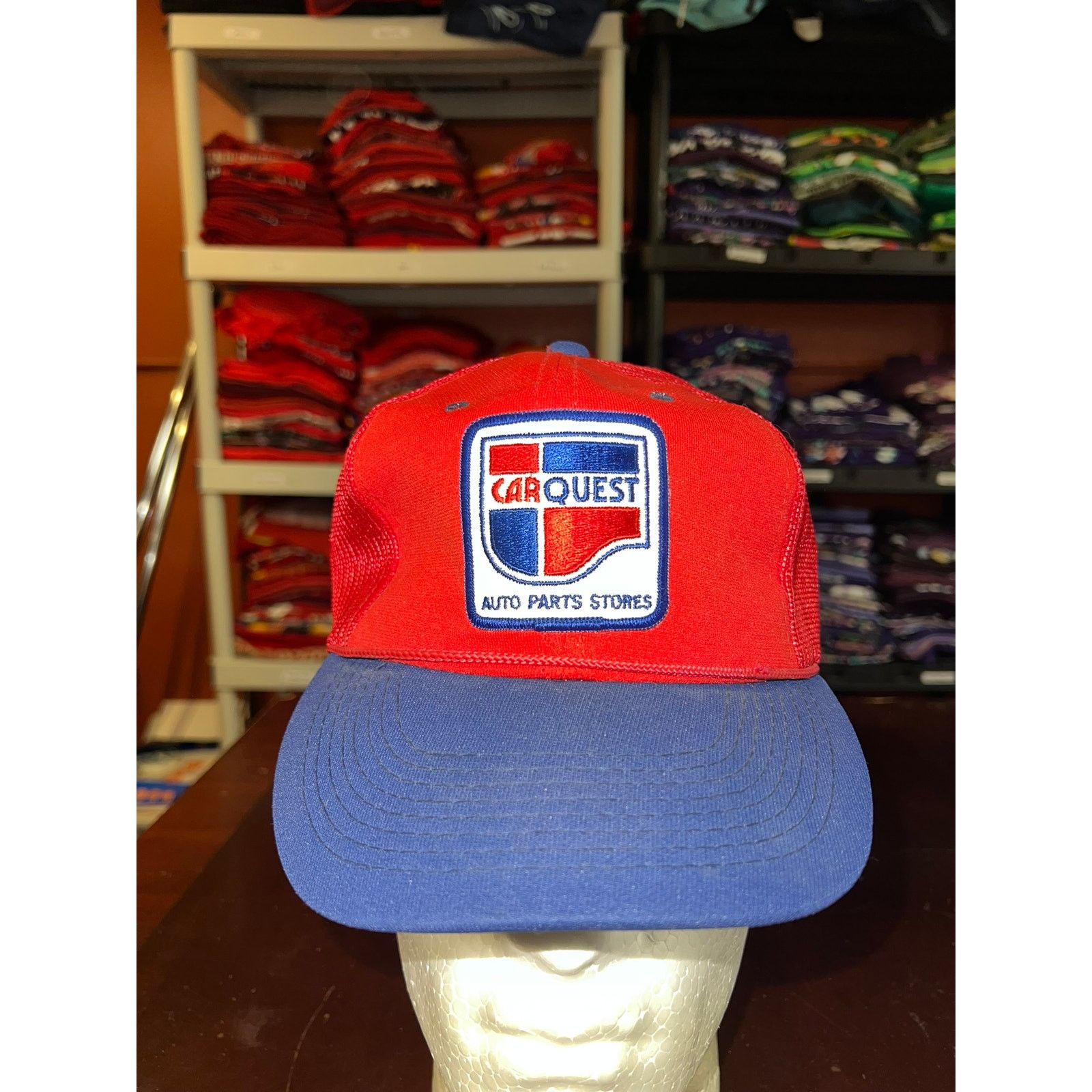 Vintage Vintage Carquest Hat Auto Parts Store Red Cap 90s VTG OS Size ONE SIZE - 2 Thumbnail