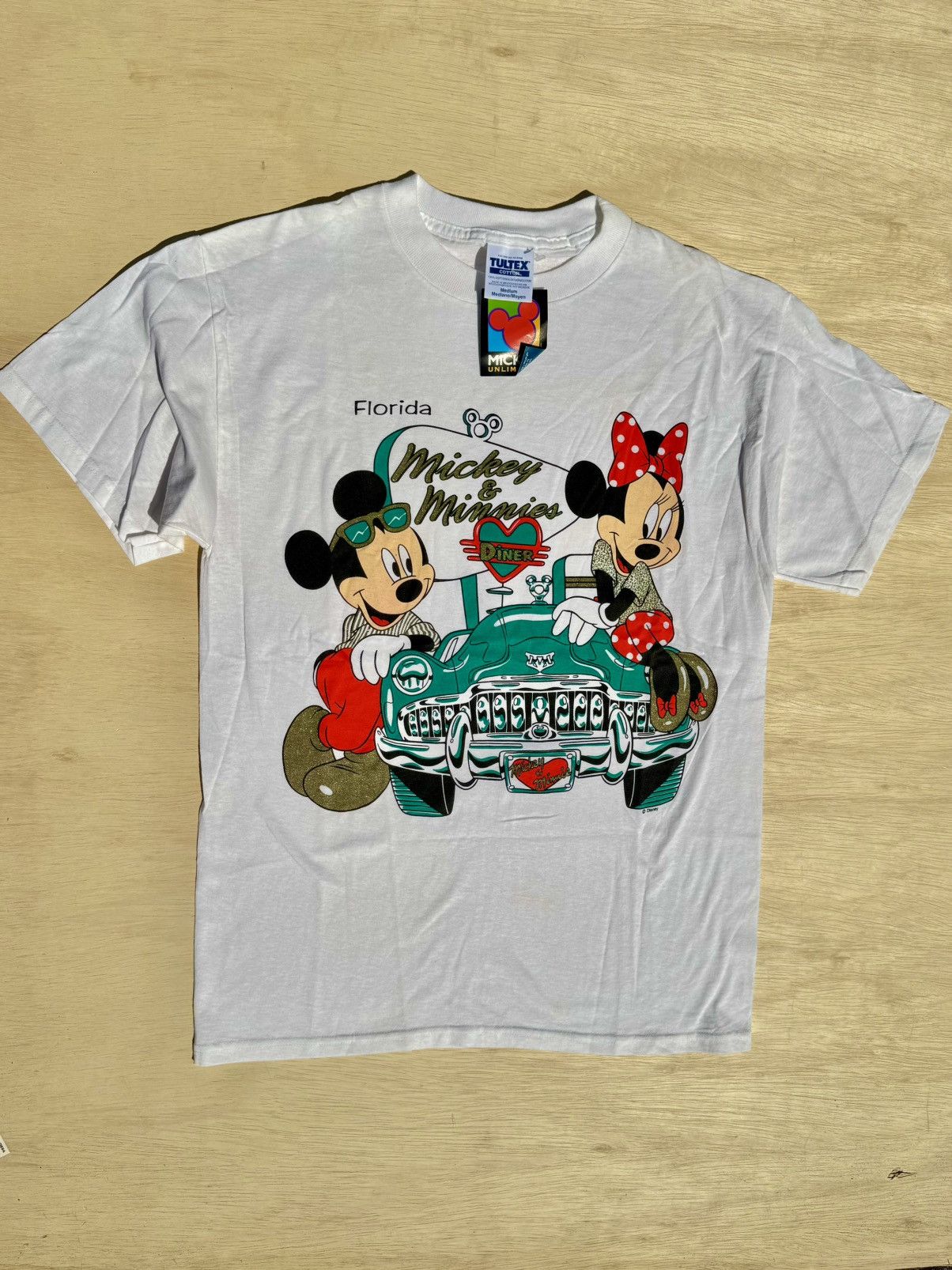 Disney × Mickey Mouse × Vintage Vintage Disney Mickey Minnie AOP T-Shirt (New With Tags) Size US M / EU 48-50 / 2 - 5 Thumbnail