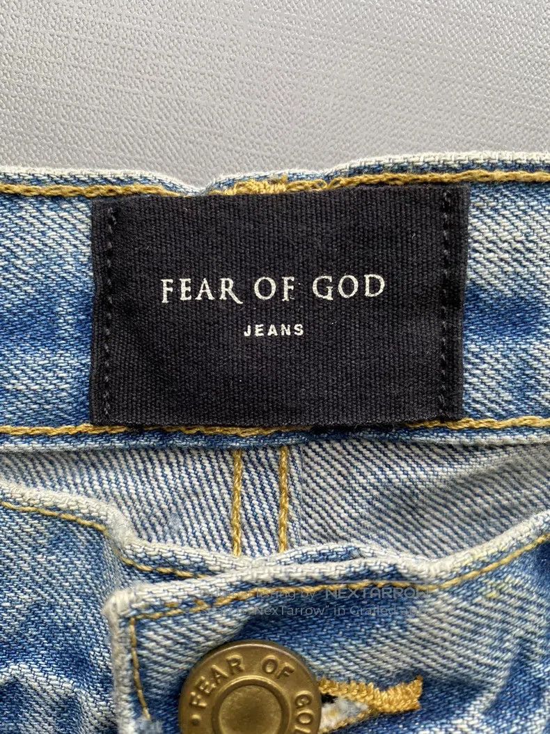 Fear of God Fear of God Blue ink-splashed short-leg zip jeans Size US 30 / EU 46 - 5 Thumbnail